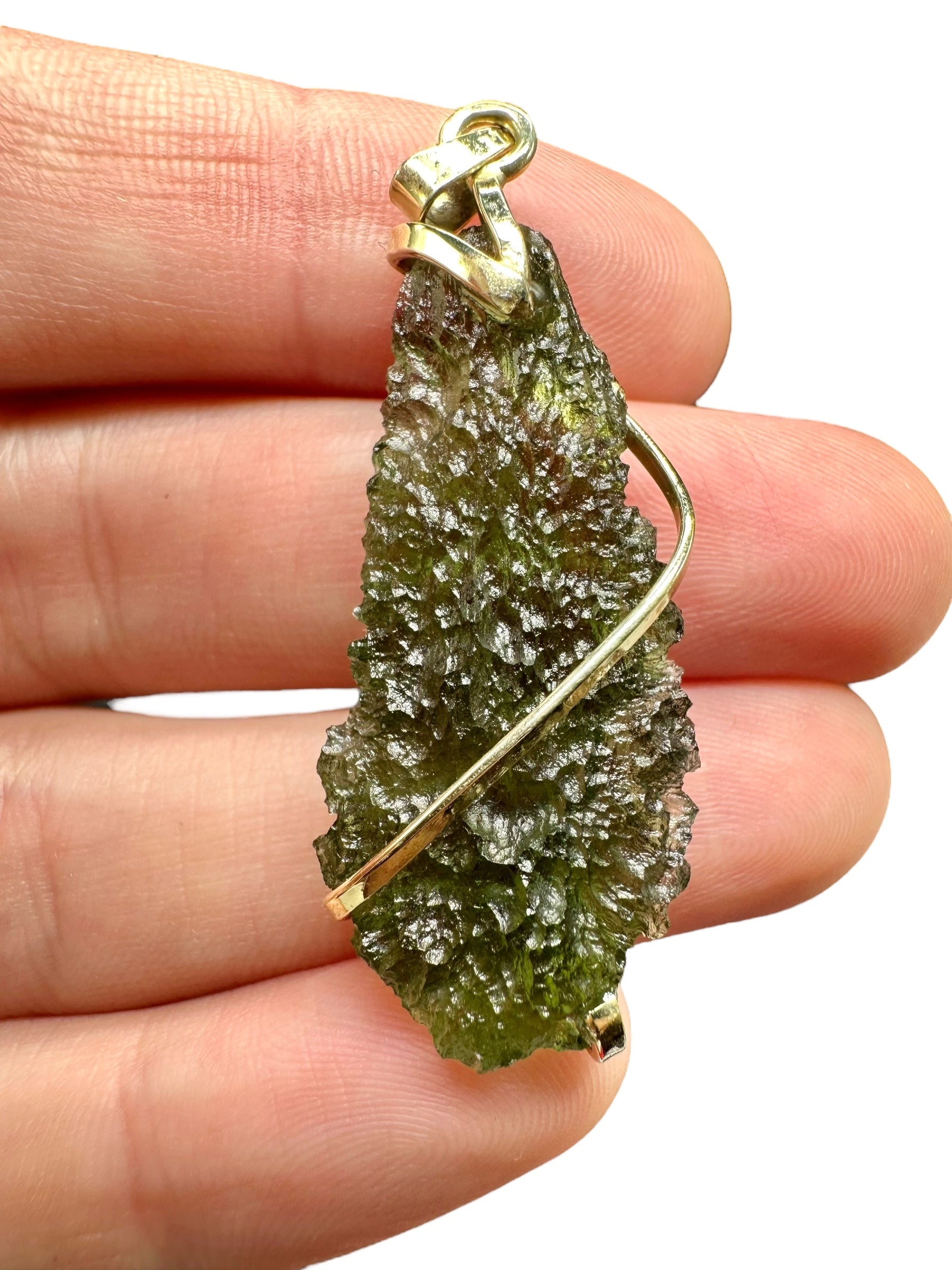 Gold moldavite pendant 6,3g - ZP/V025