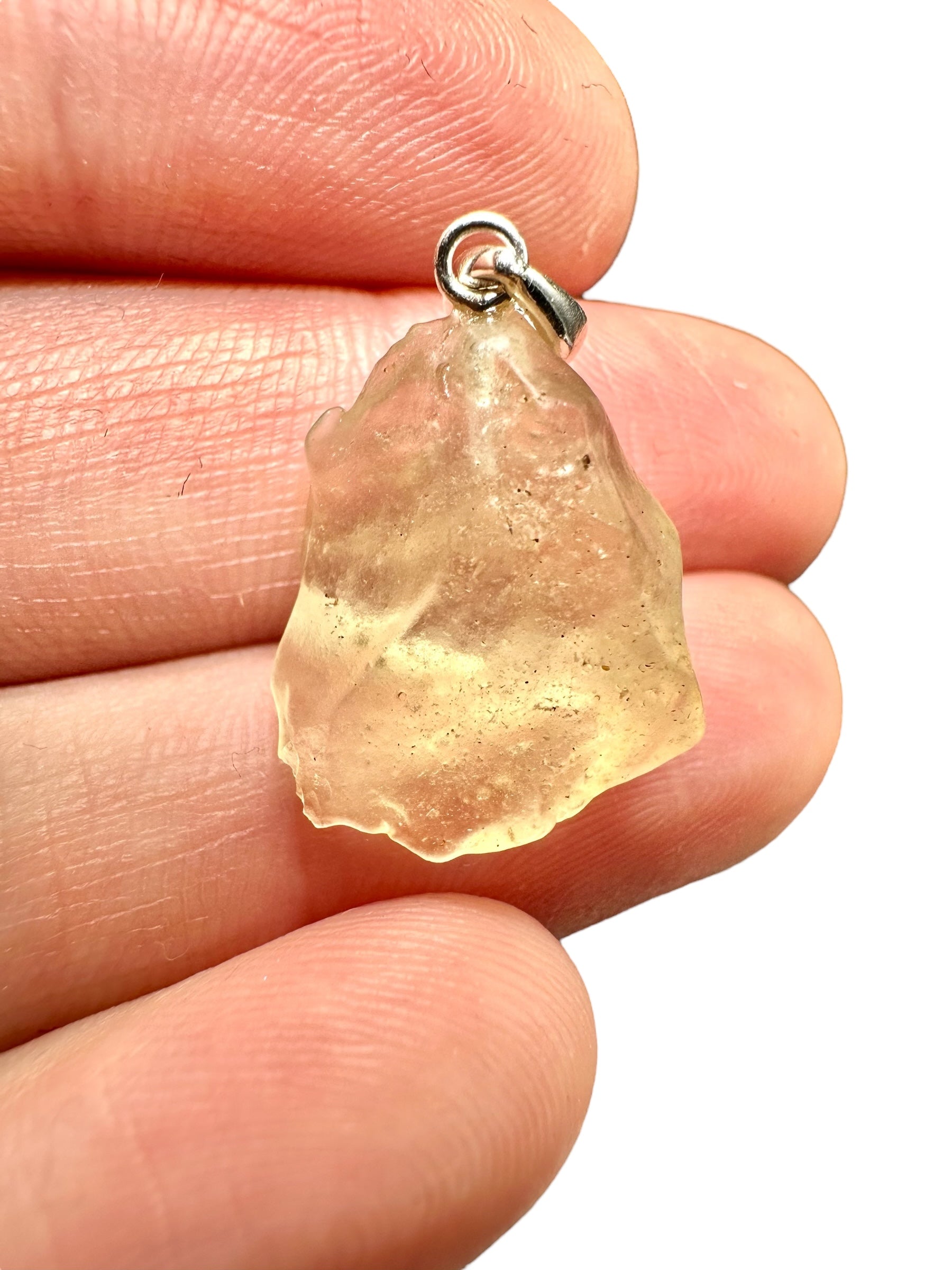 Silver pendant made of Libyan desert glass 2,2g - SP/LPS037