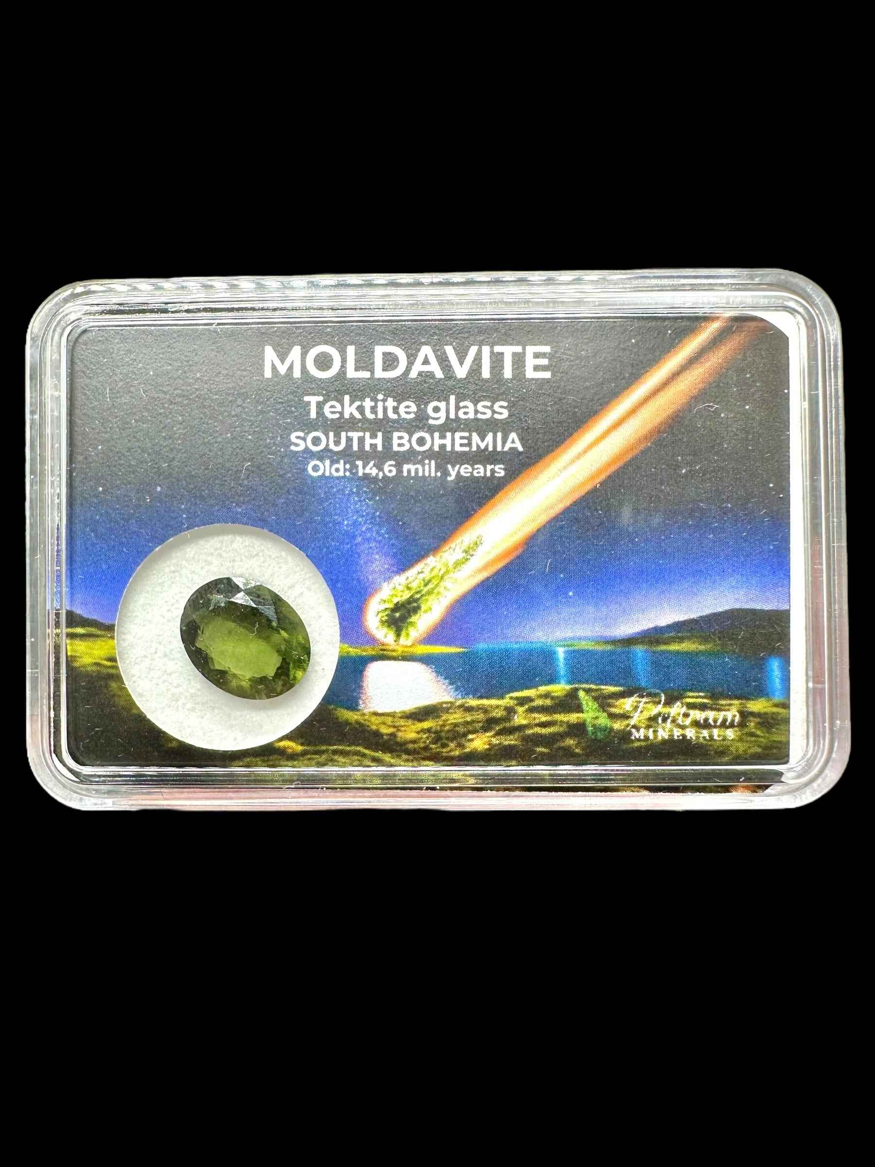 Moldavite faccettata in scatola 2ct - BV050