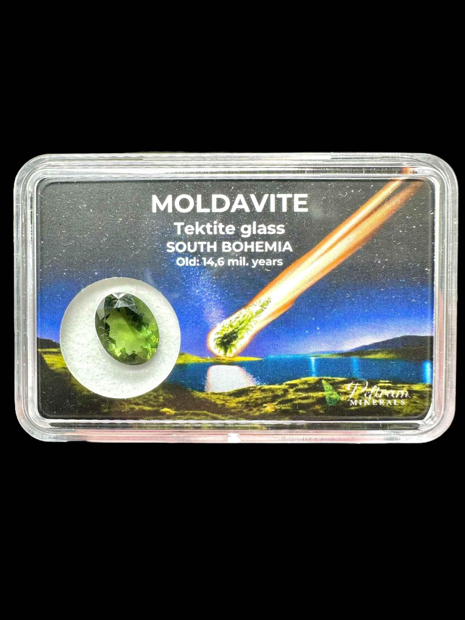 Moldavite faccettata in scatola 2,15ct - BV054