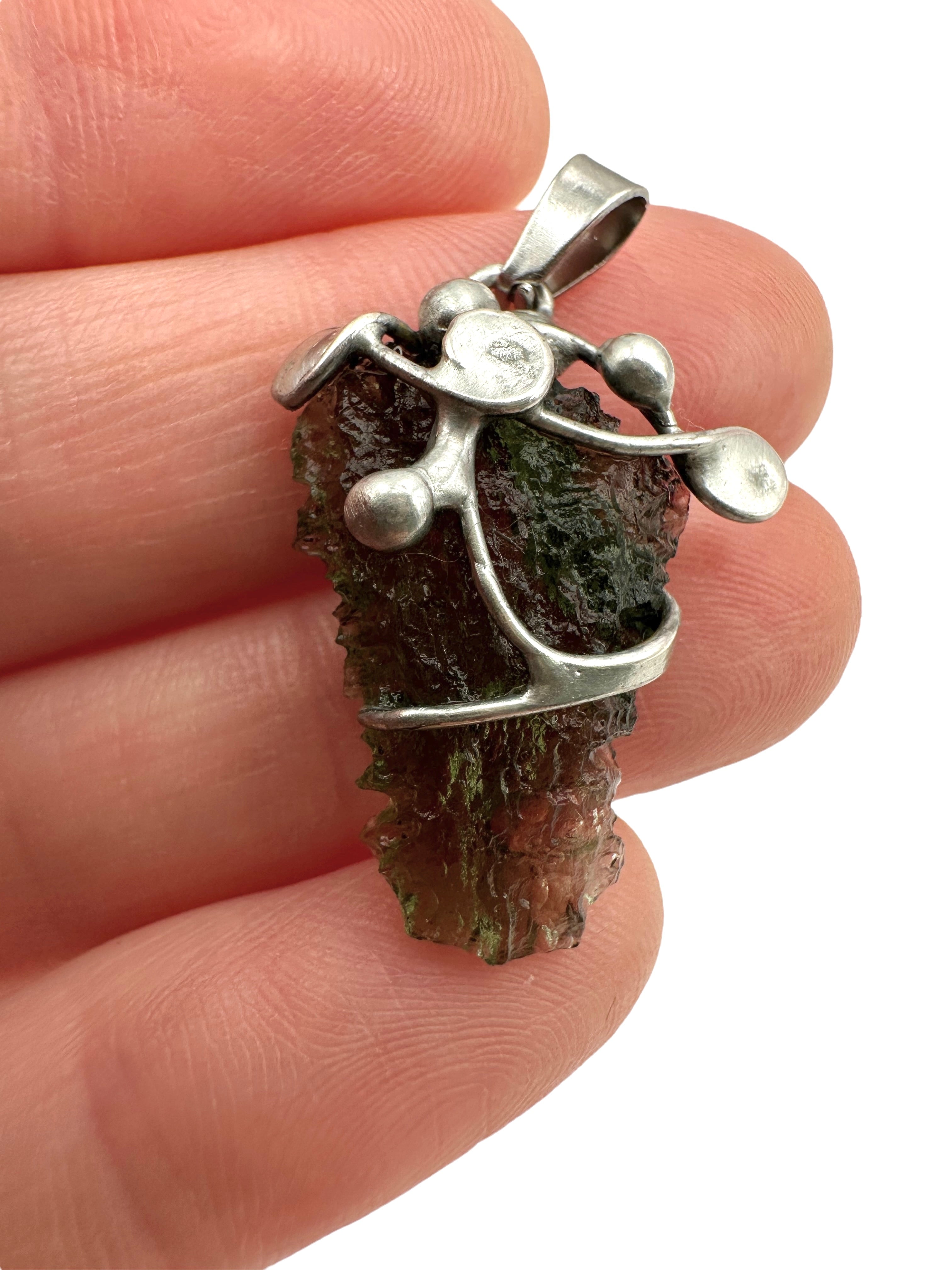 Moldavite pendant