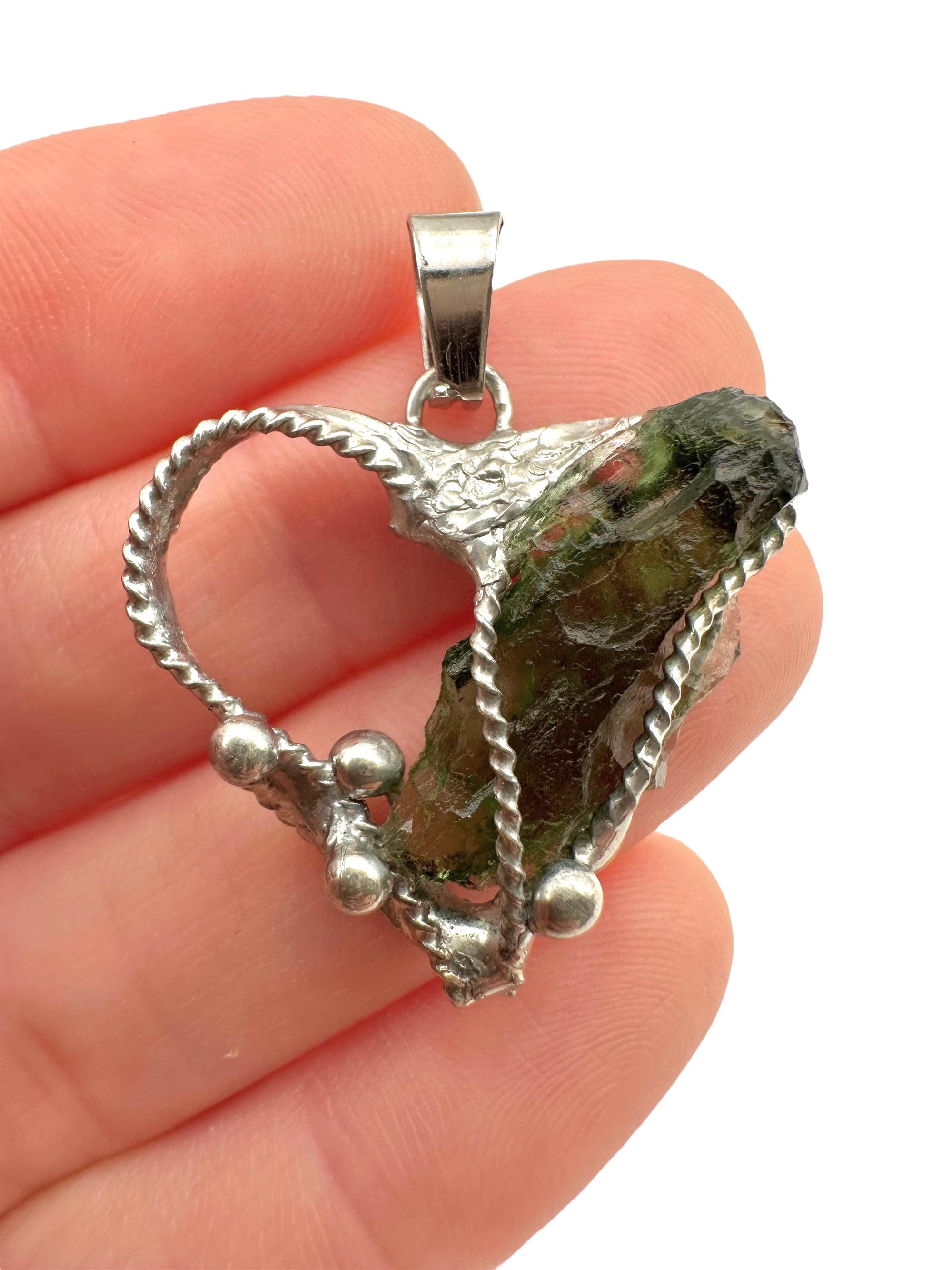 Moldavite pendant