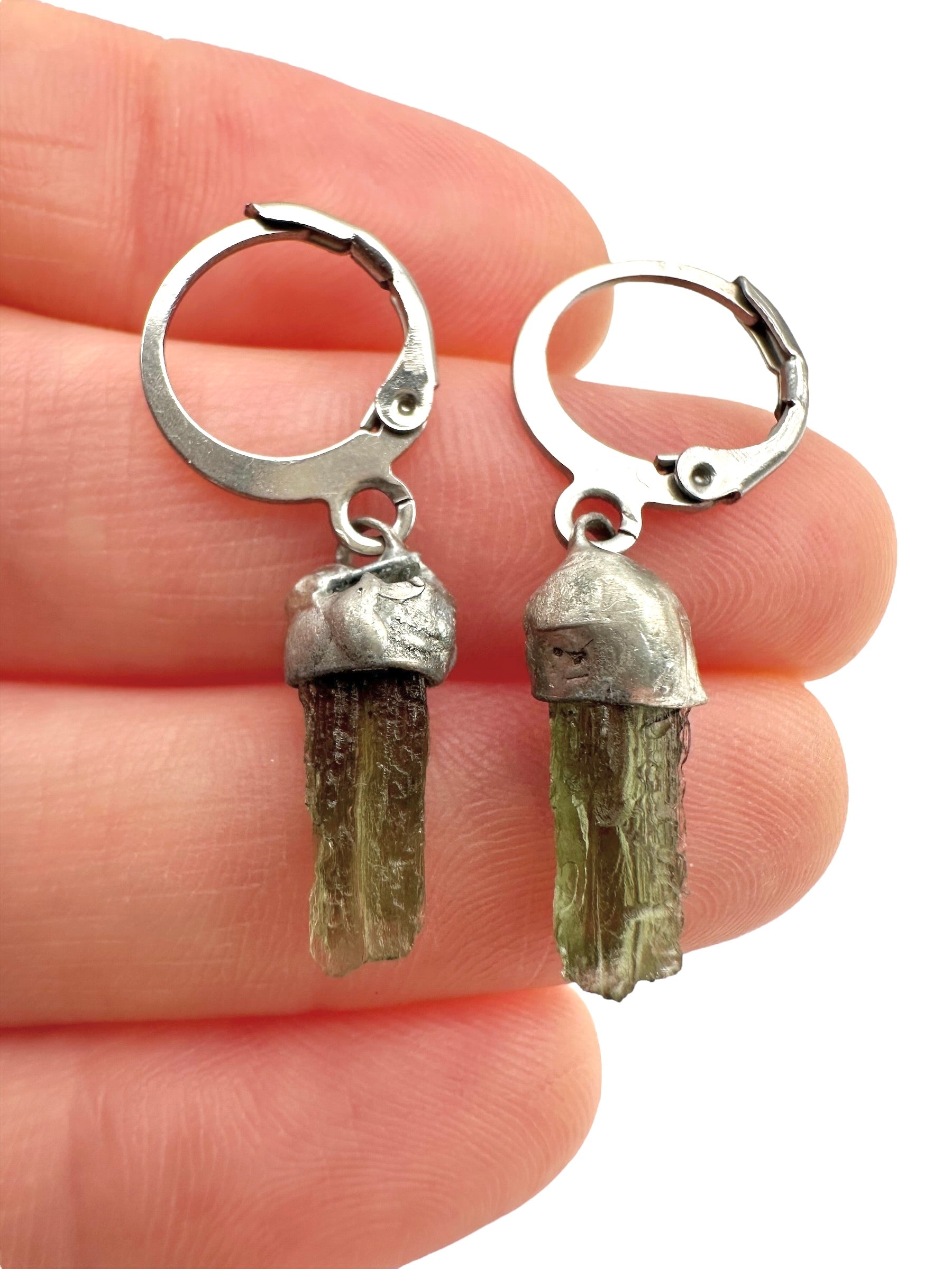Moldavite earrings - N2/V014