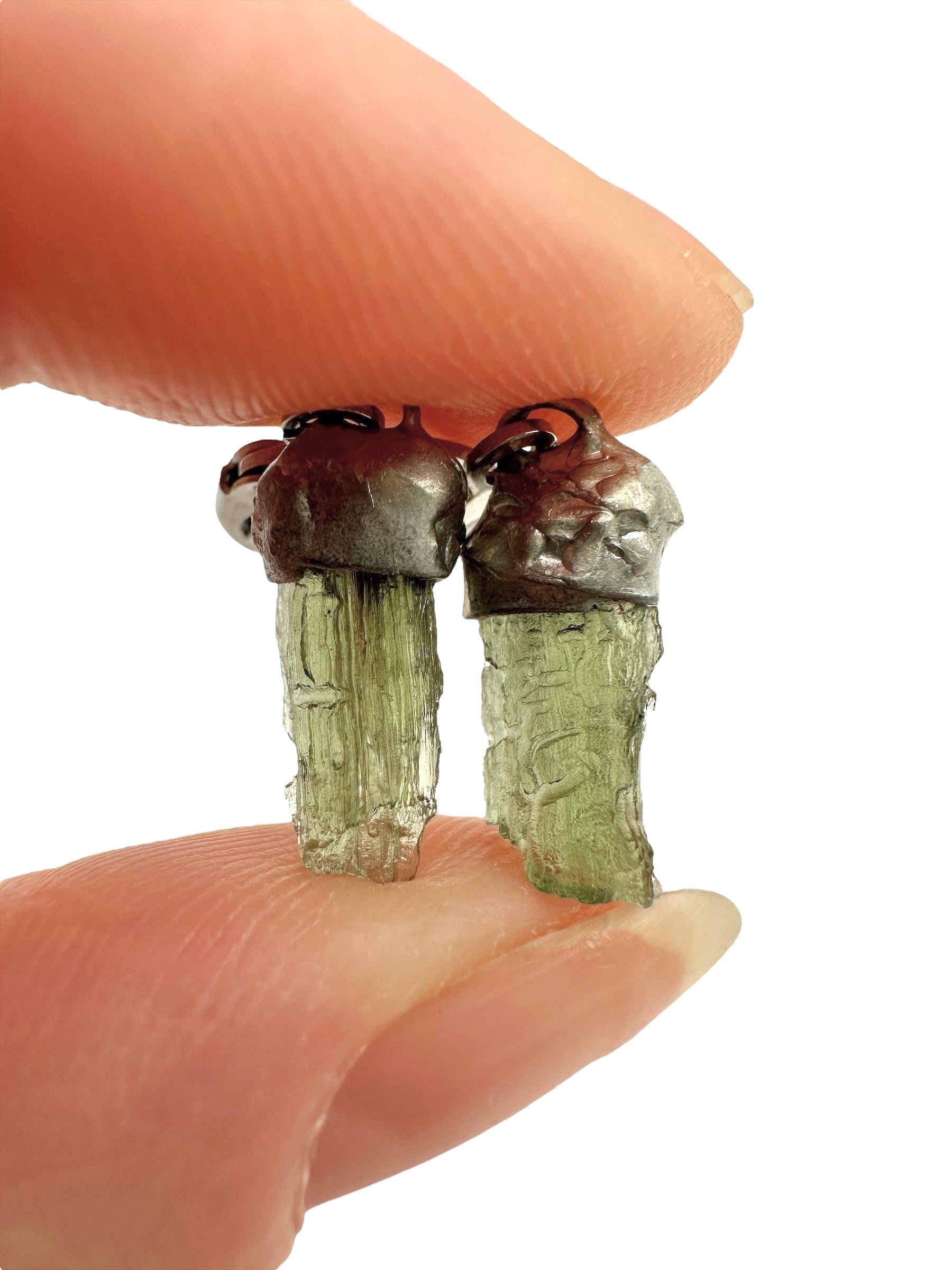 Moldavite earrings - N2/V014