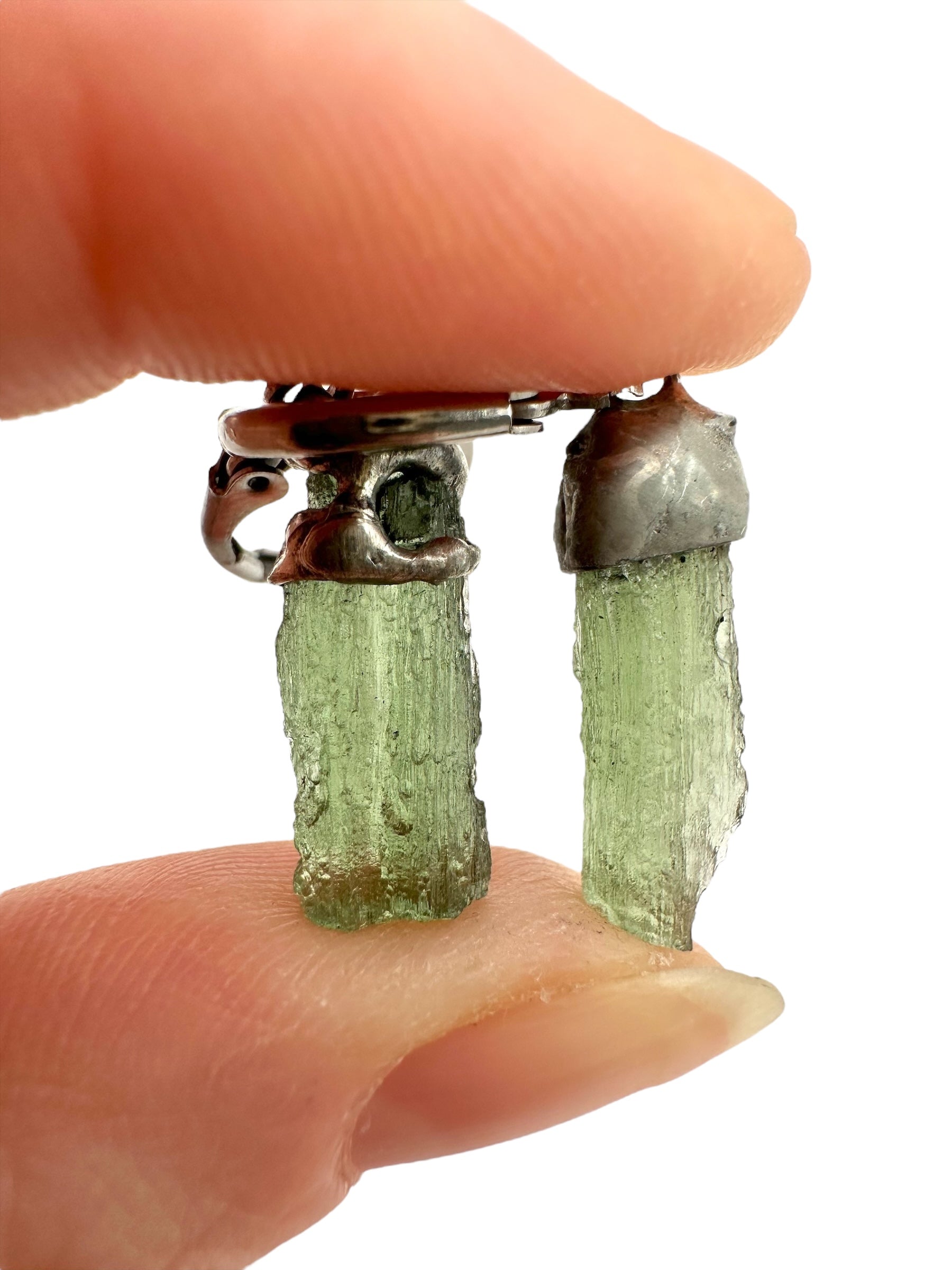 Moldavite earrings - N2/V015
