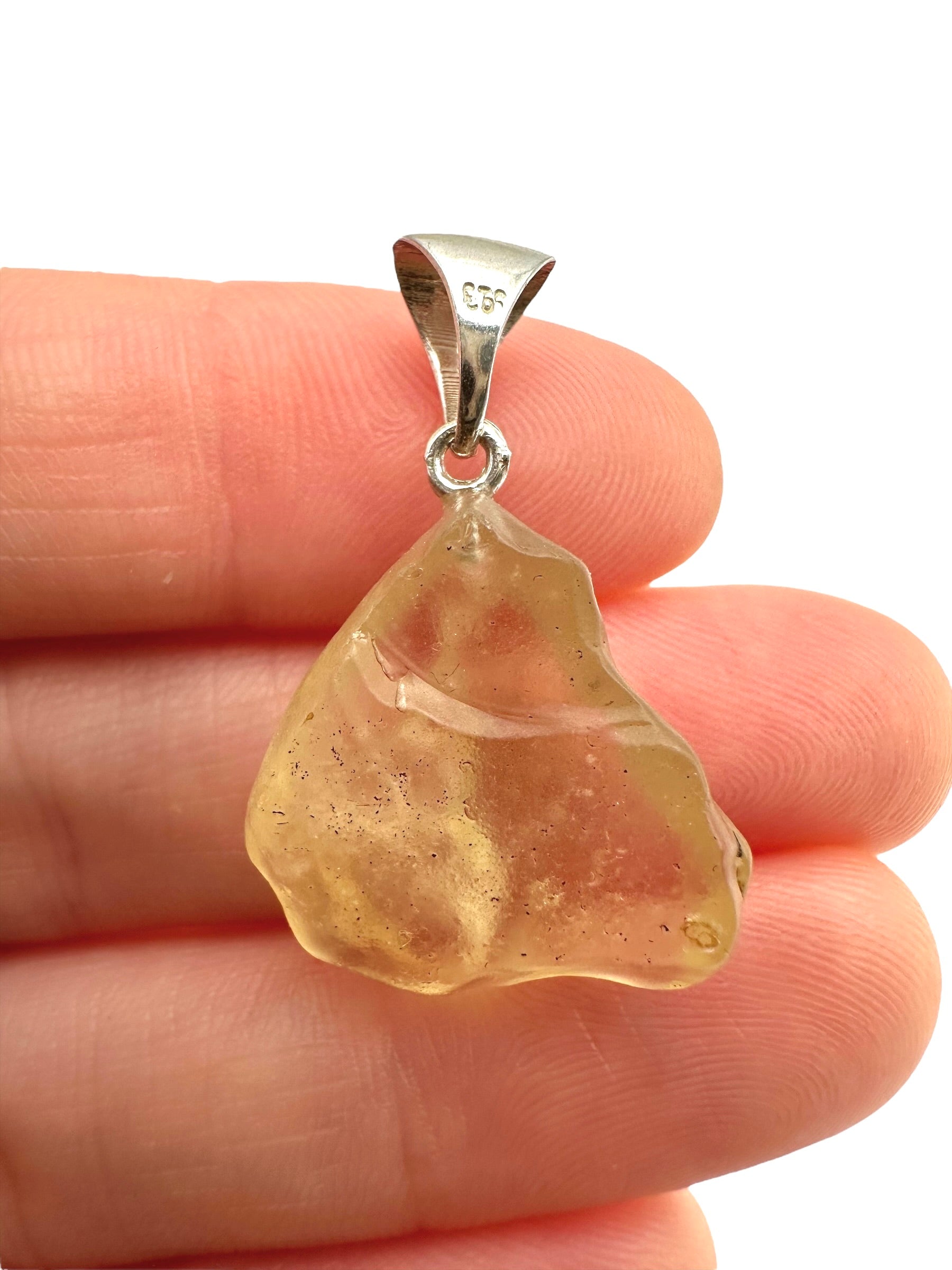 Silver pendant made of Libyan desert glass 3,3g - SP/LPS078