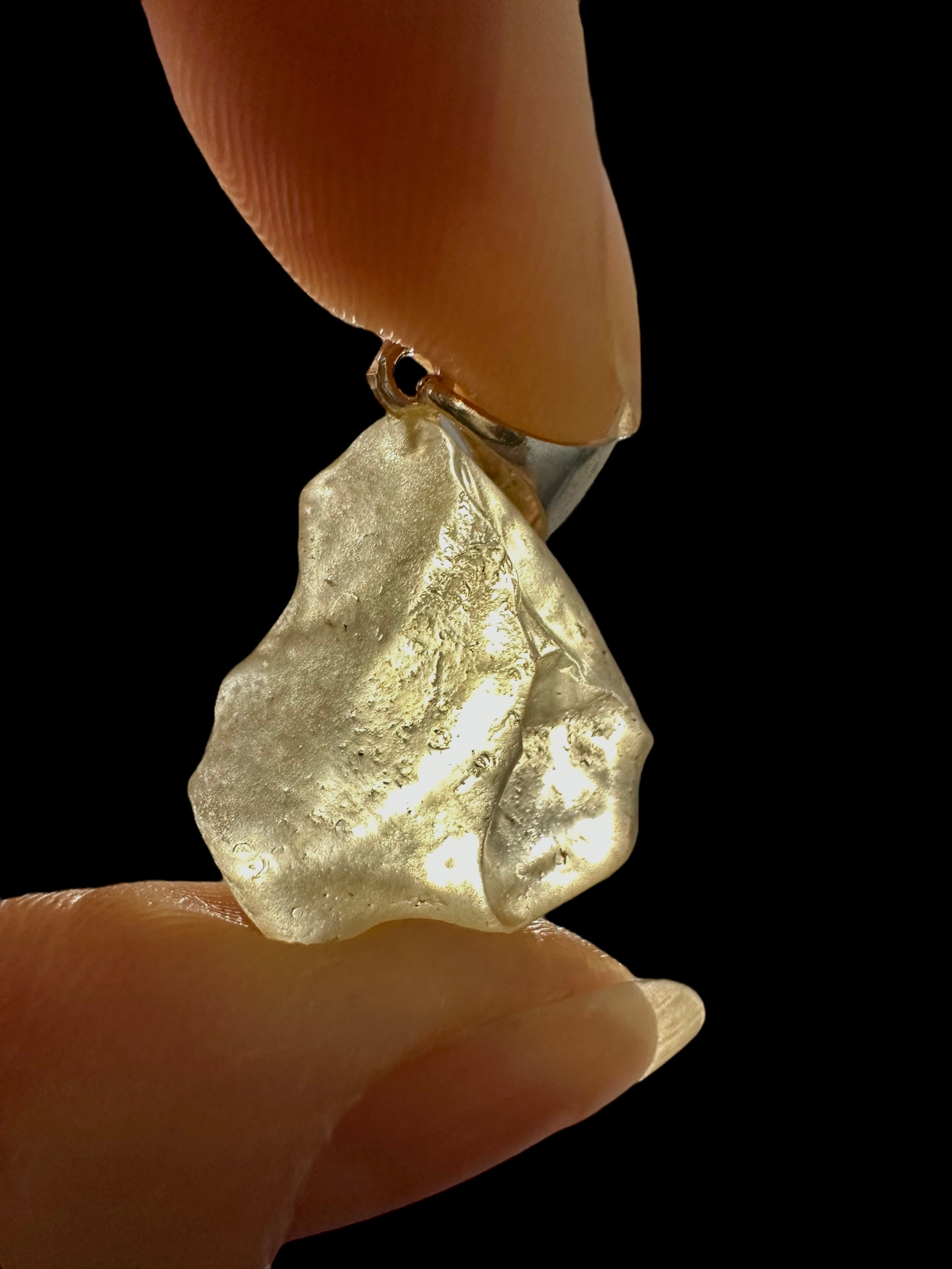 Silver pendant made of Libyan desert glass 3,3g - SP/LPS078