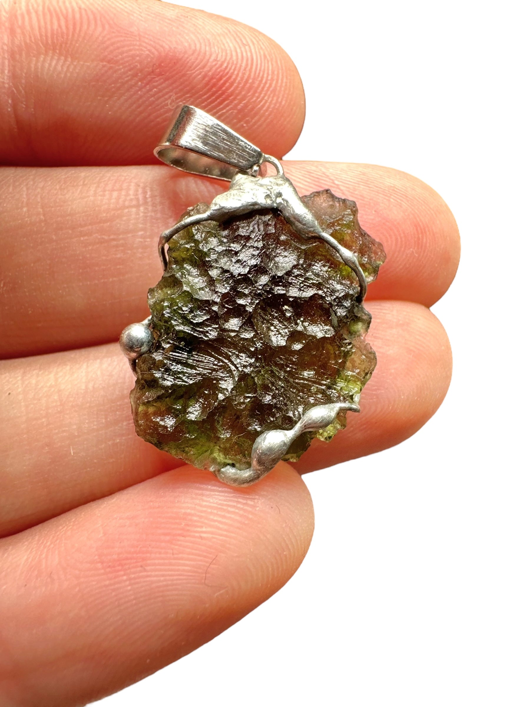 Moldavite pendant