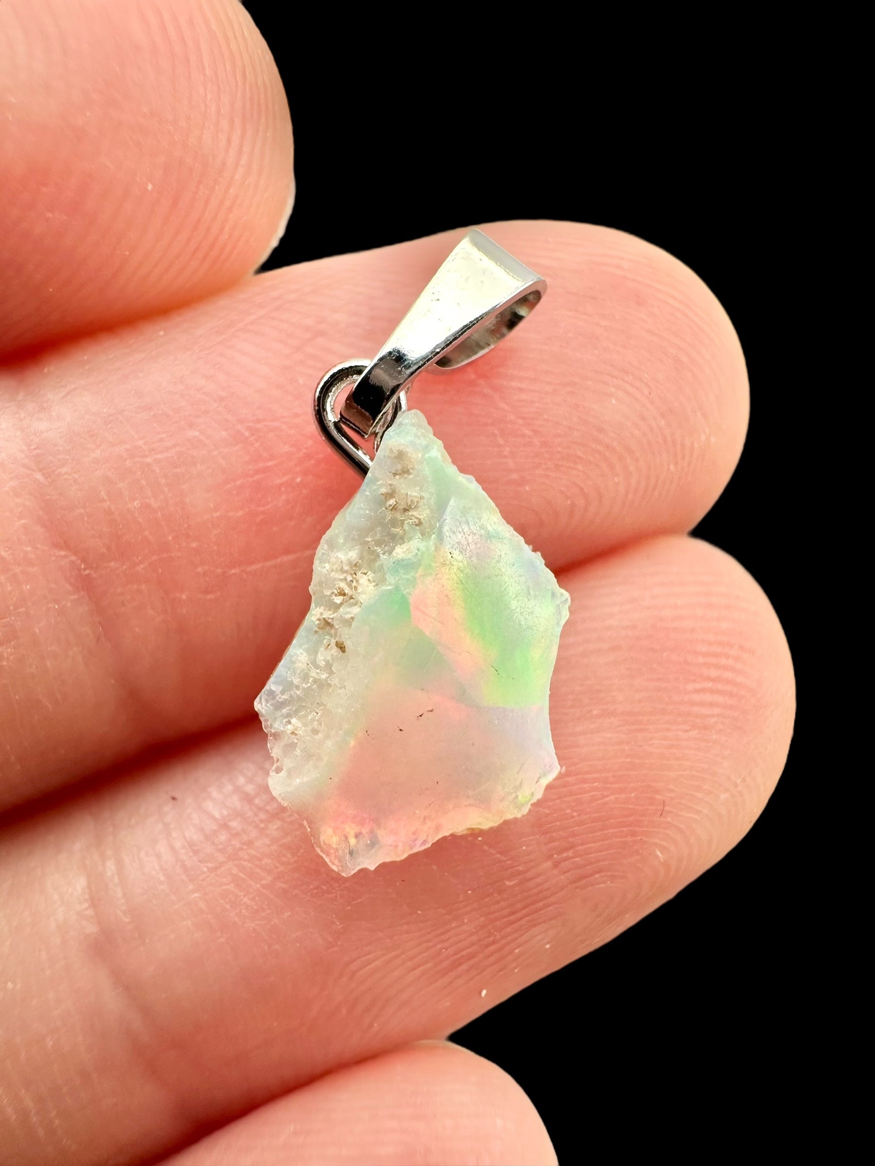 Precious opal pendant