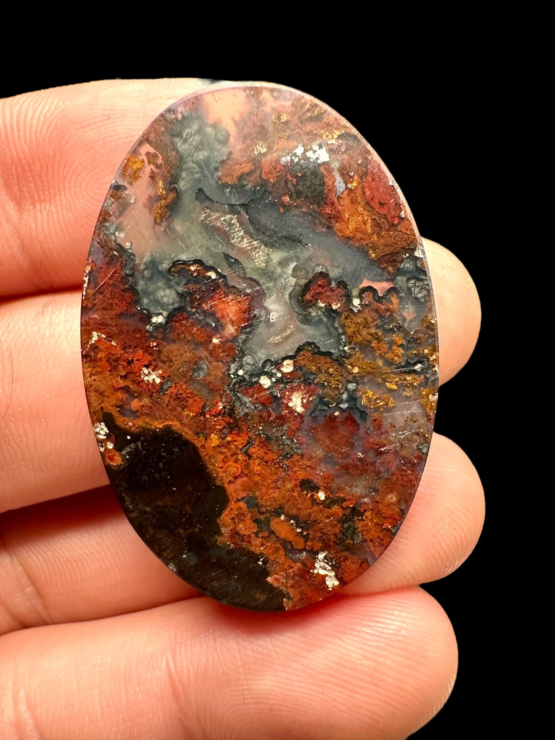 Moos agate cabochon – West Java, Indonesia - MECH48