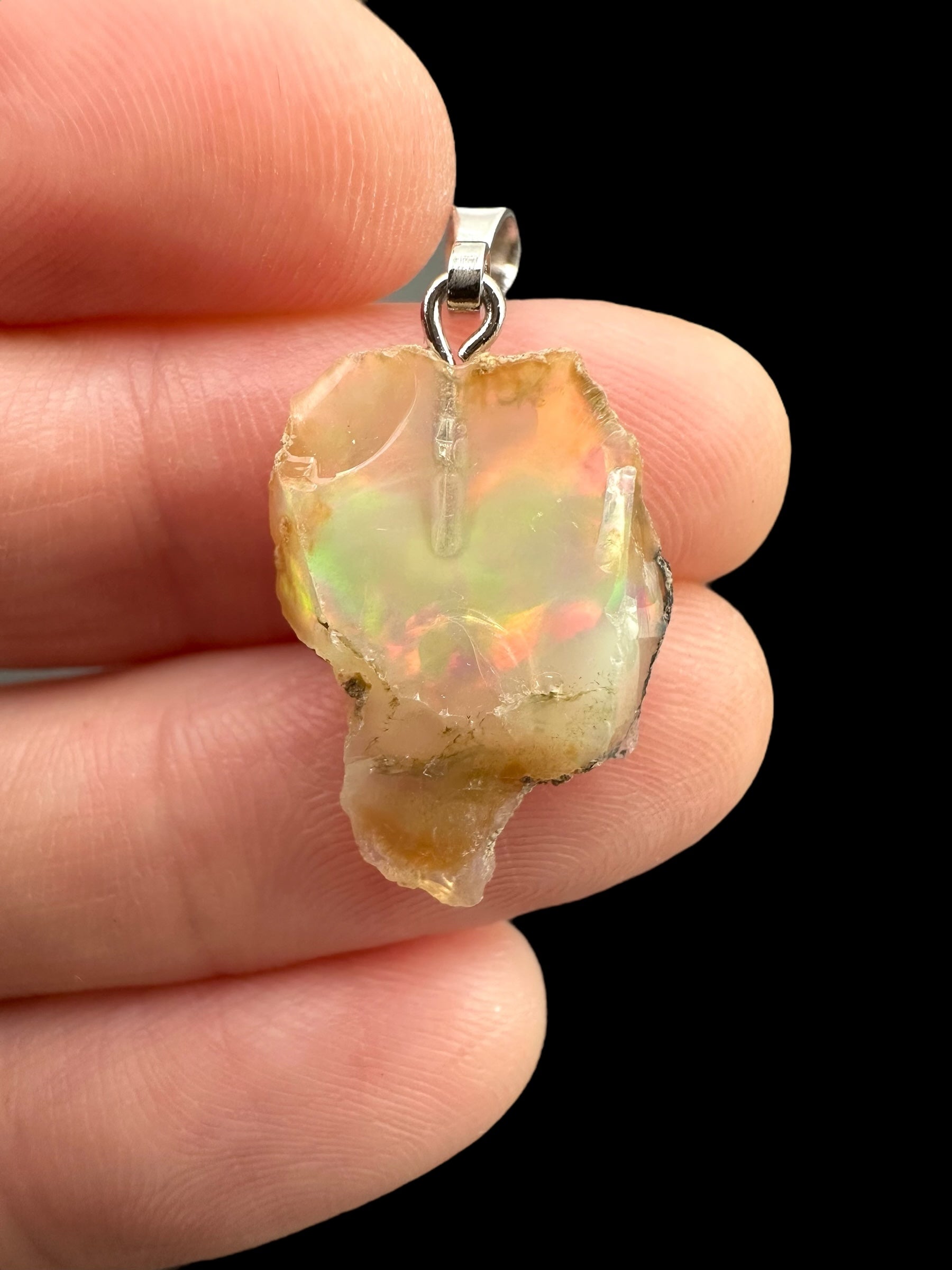 Precious opal pendant