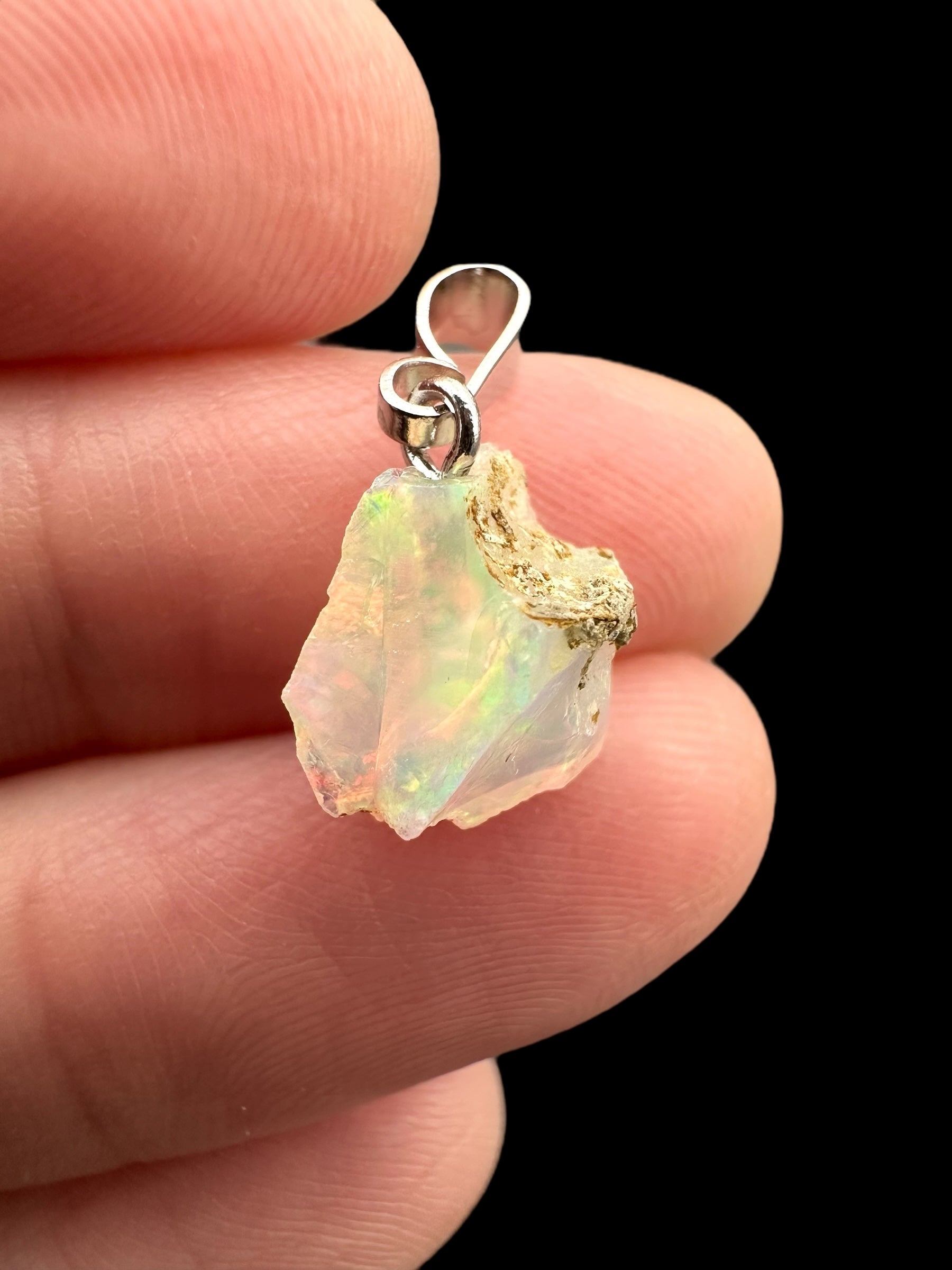Precious opal pendant