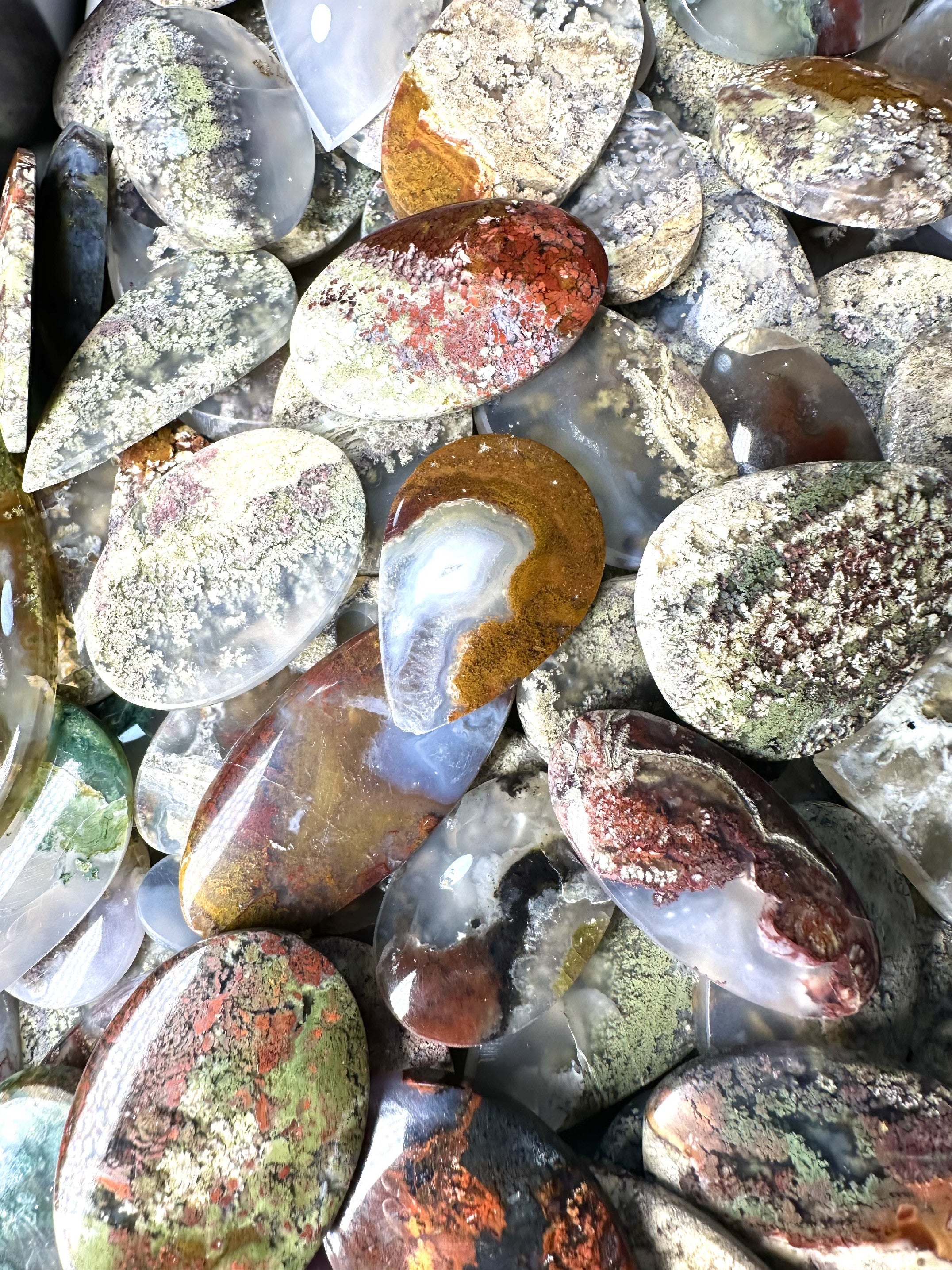 Moos agate – 200 pieces - XXXX26