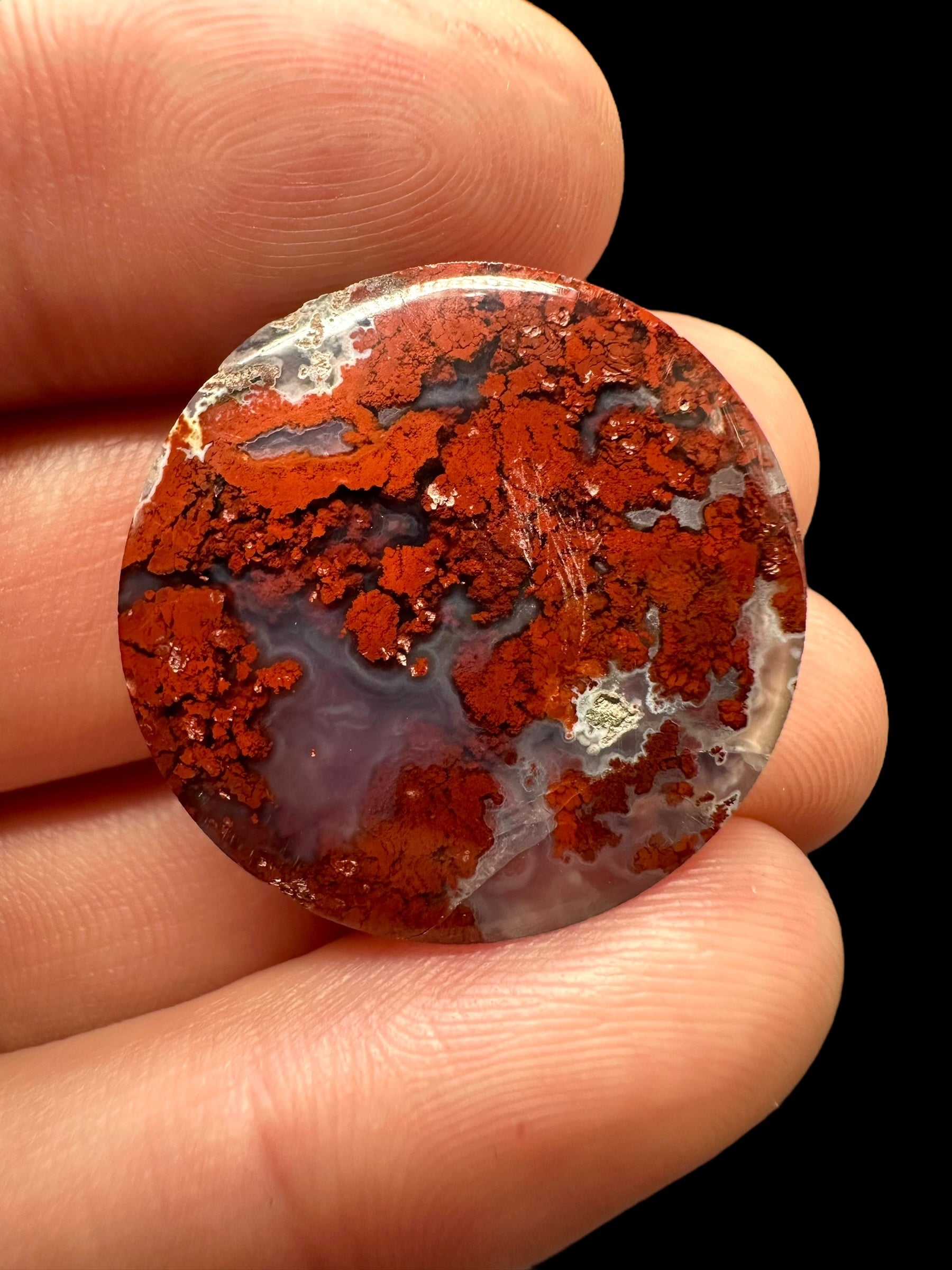 Moos agate cabochon – West Java, Indonesia