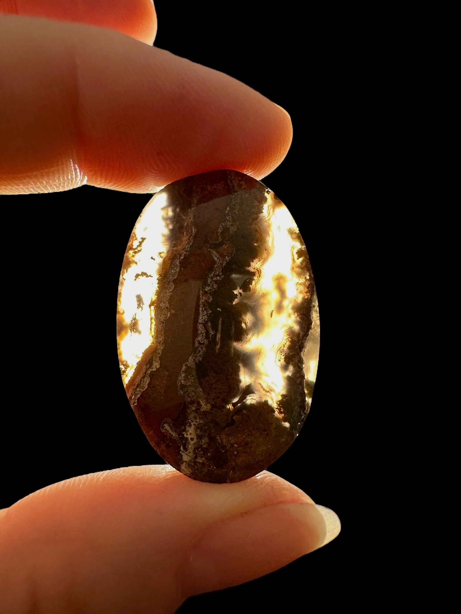 Moos agate cabochon – West Java, Indonesia - MECH59