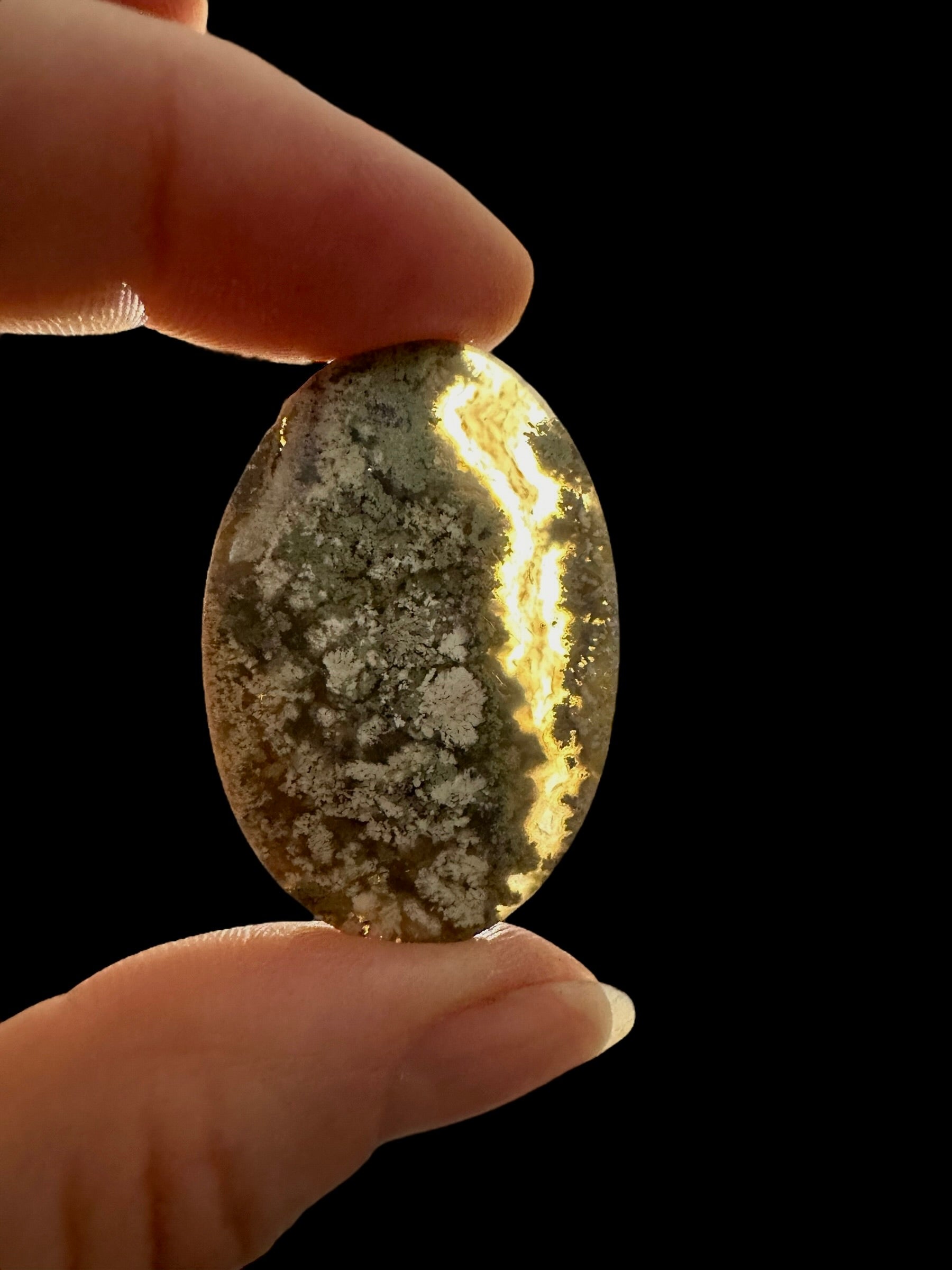 Moos agate cabochon – West Java, Indonesia - MECH60