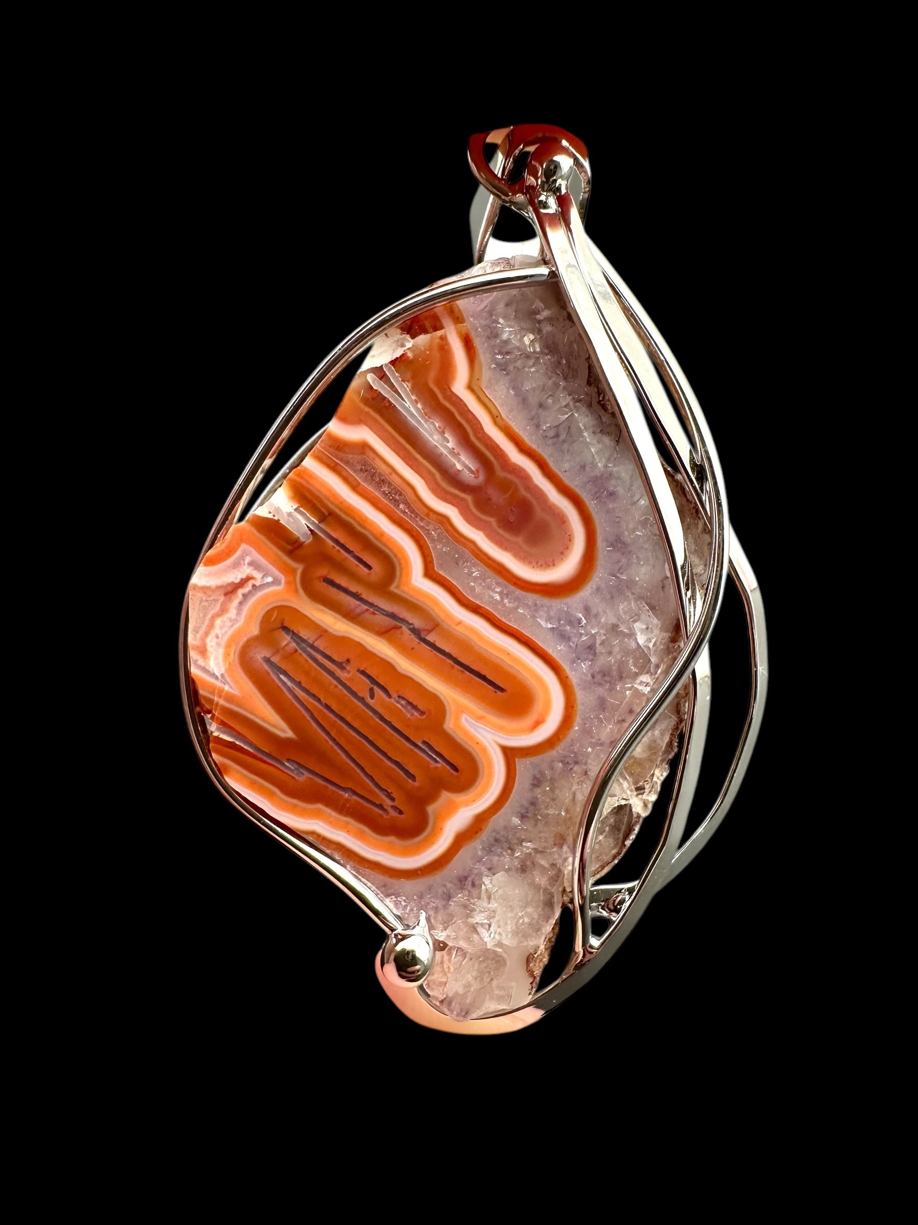 Pendant from lightning agate - P/004