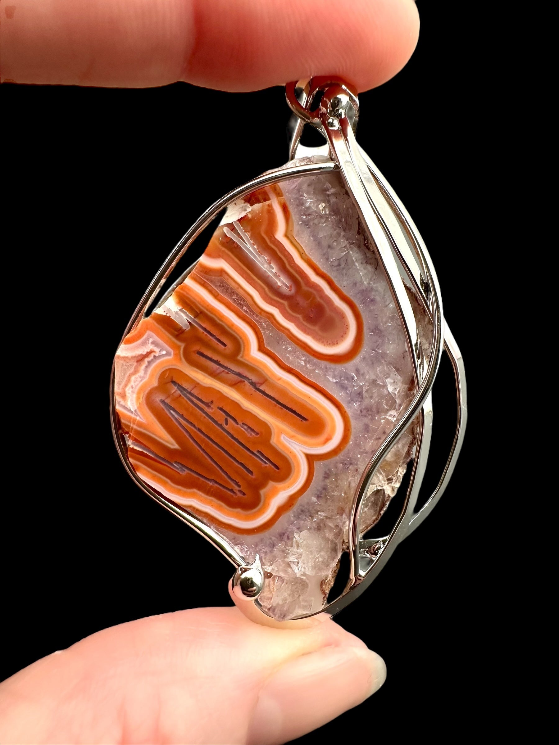 Pendant from lightning agate - P/004