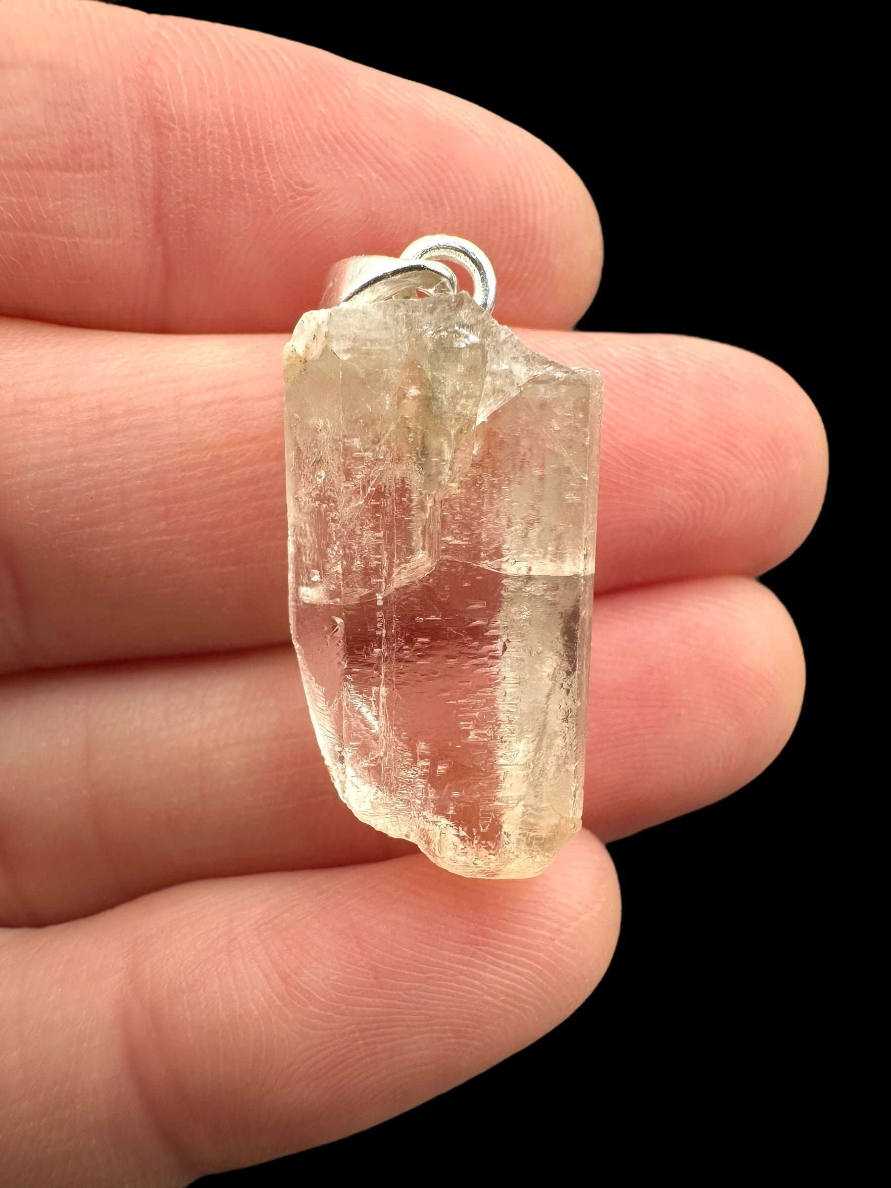 Silver aragonite pendant – Horenec, Czech Republic