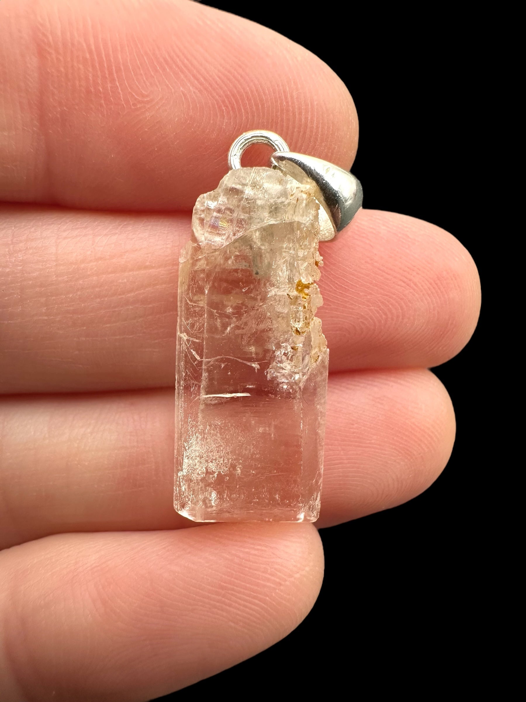 Silver aragonite pendant – Horenec, Czech Republic