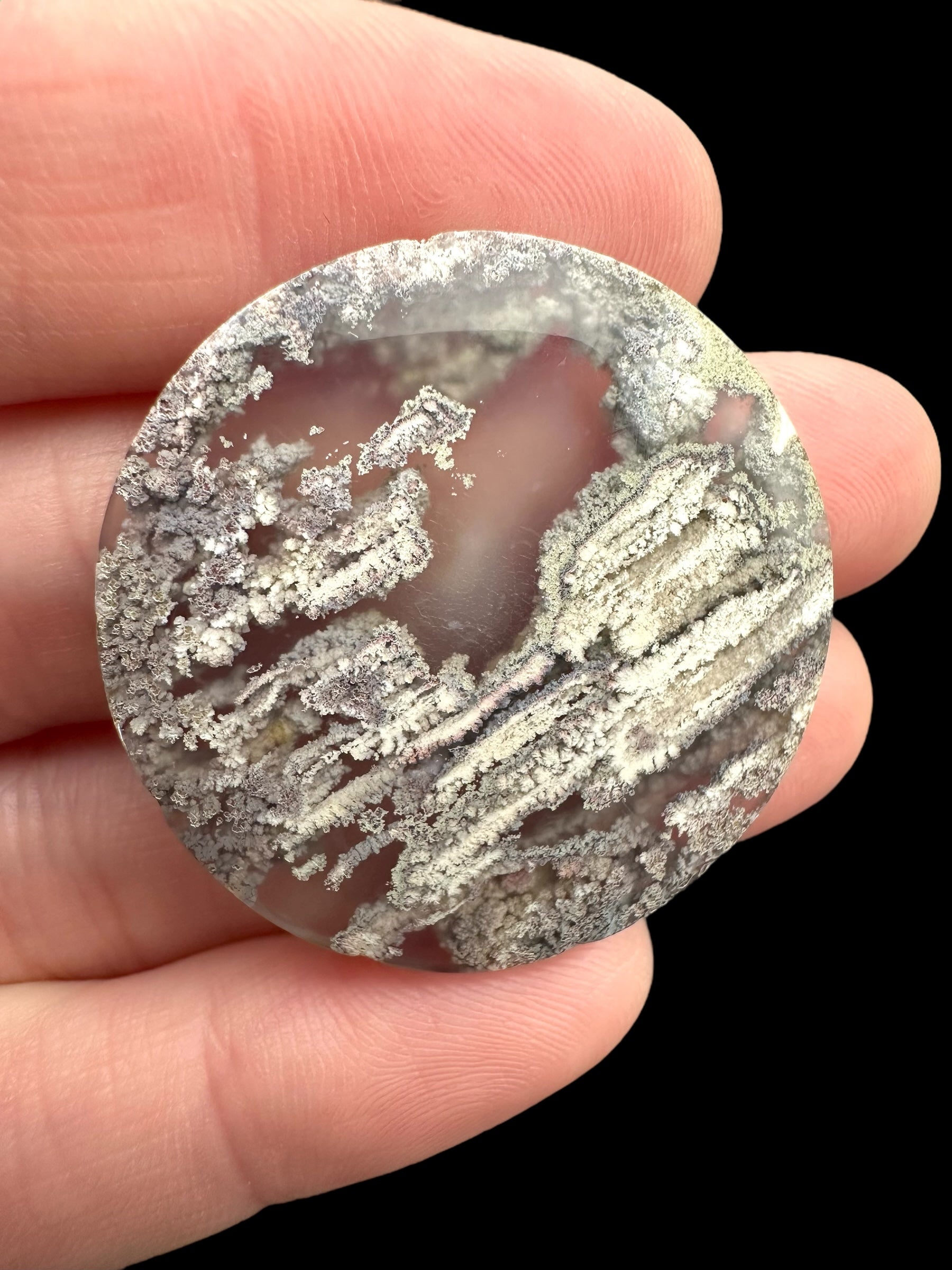 Moos agate cabochon – West Java, Indonesia