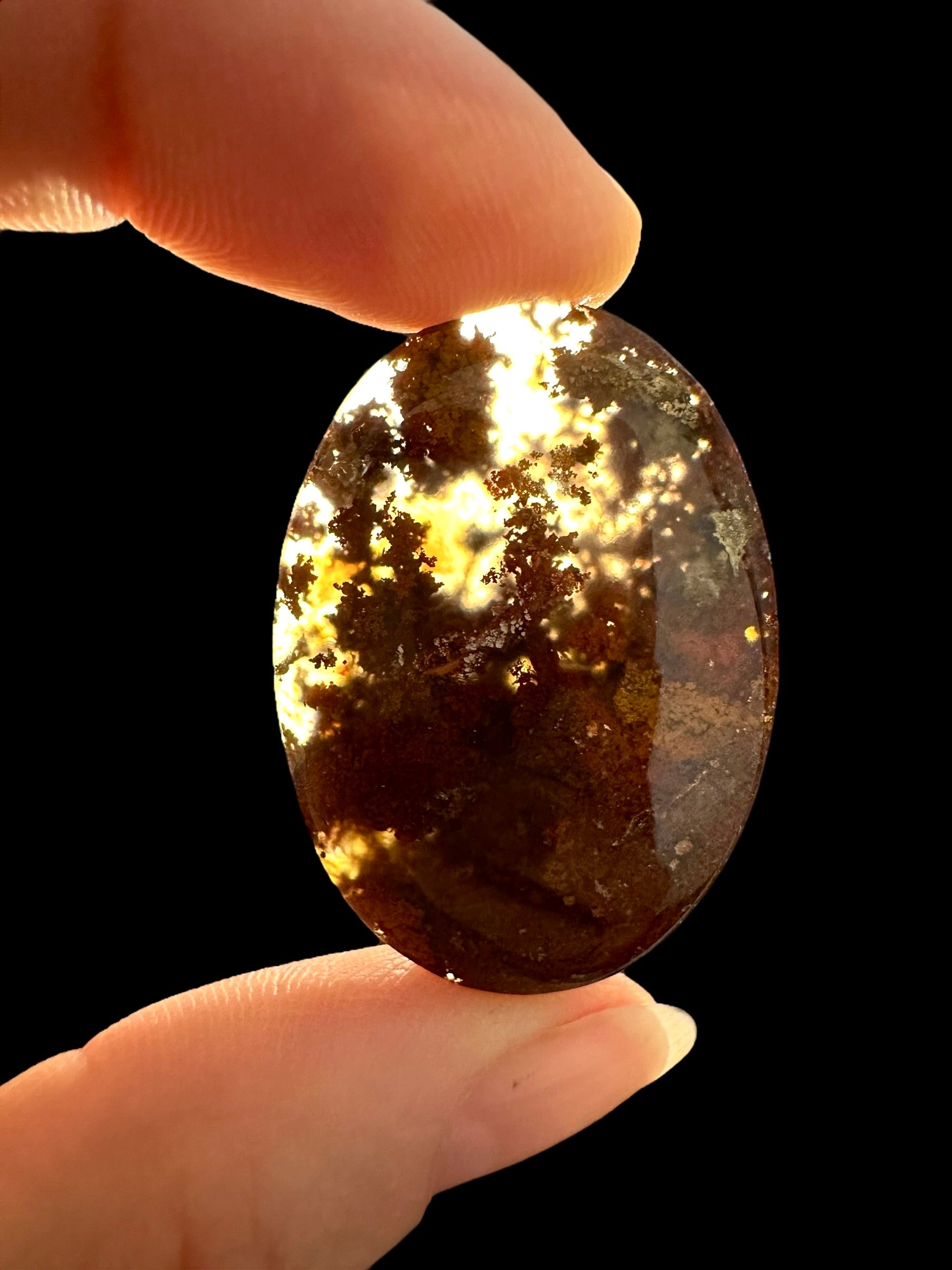 Moos agate cabochon – West Java, Indonesia - MECH67