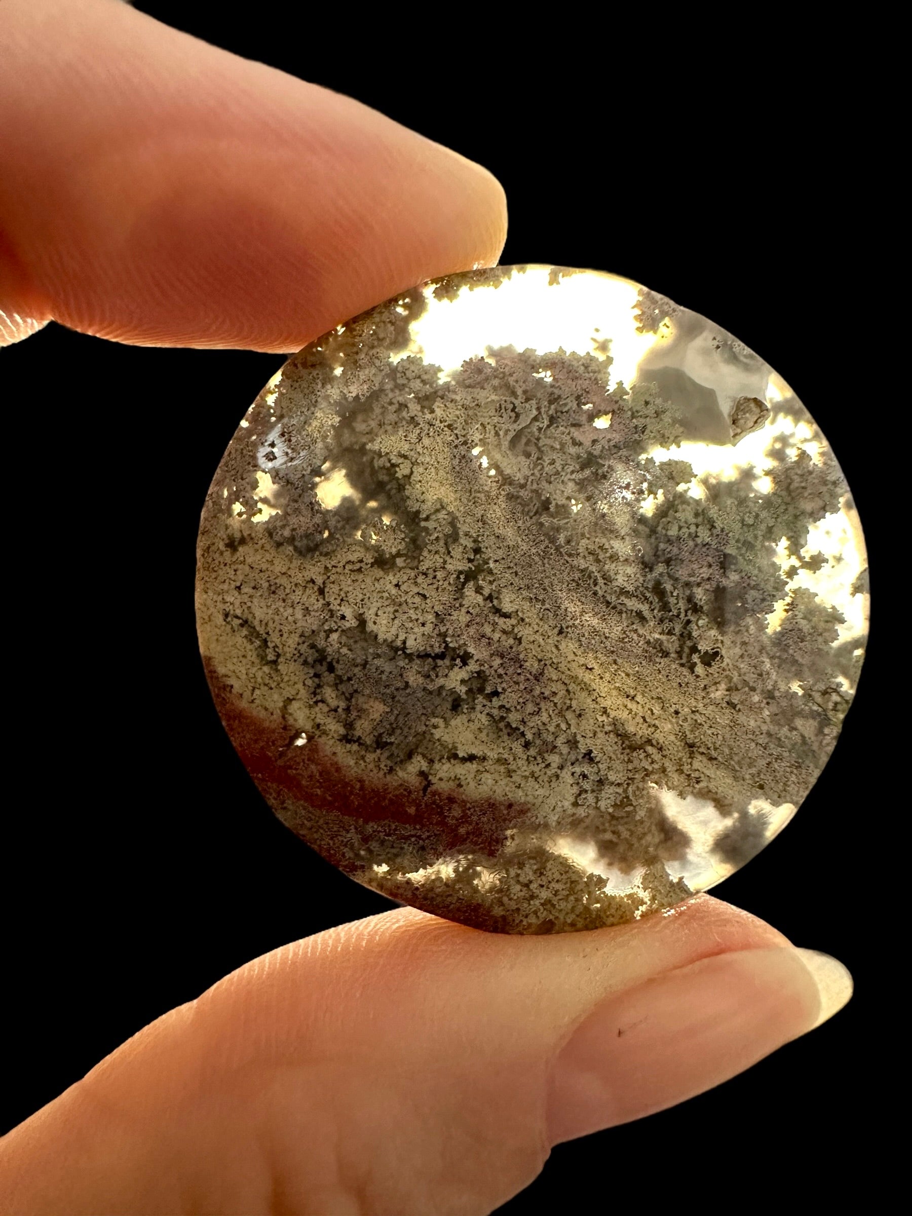 Moos agate cabochon – West Java, Indonesia - MECH68