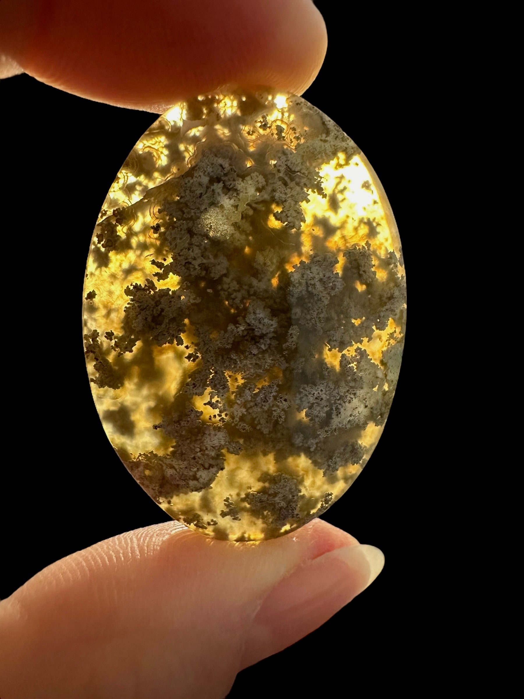 Moos agate cabochon – West Java, Indonesia - MECH71
