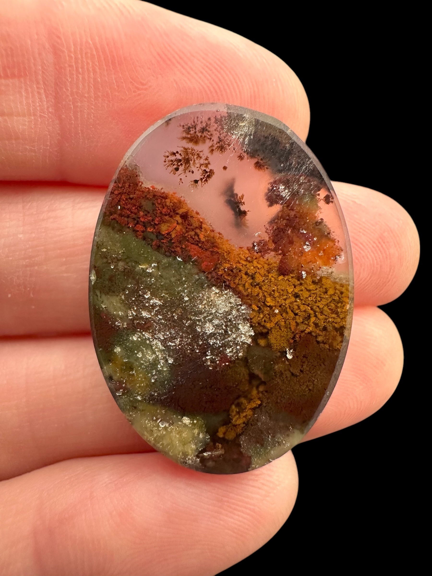 Moos agate cabochon – West Java, Indonesia - MECH73