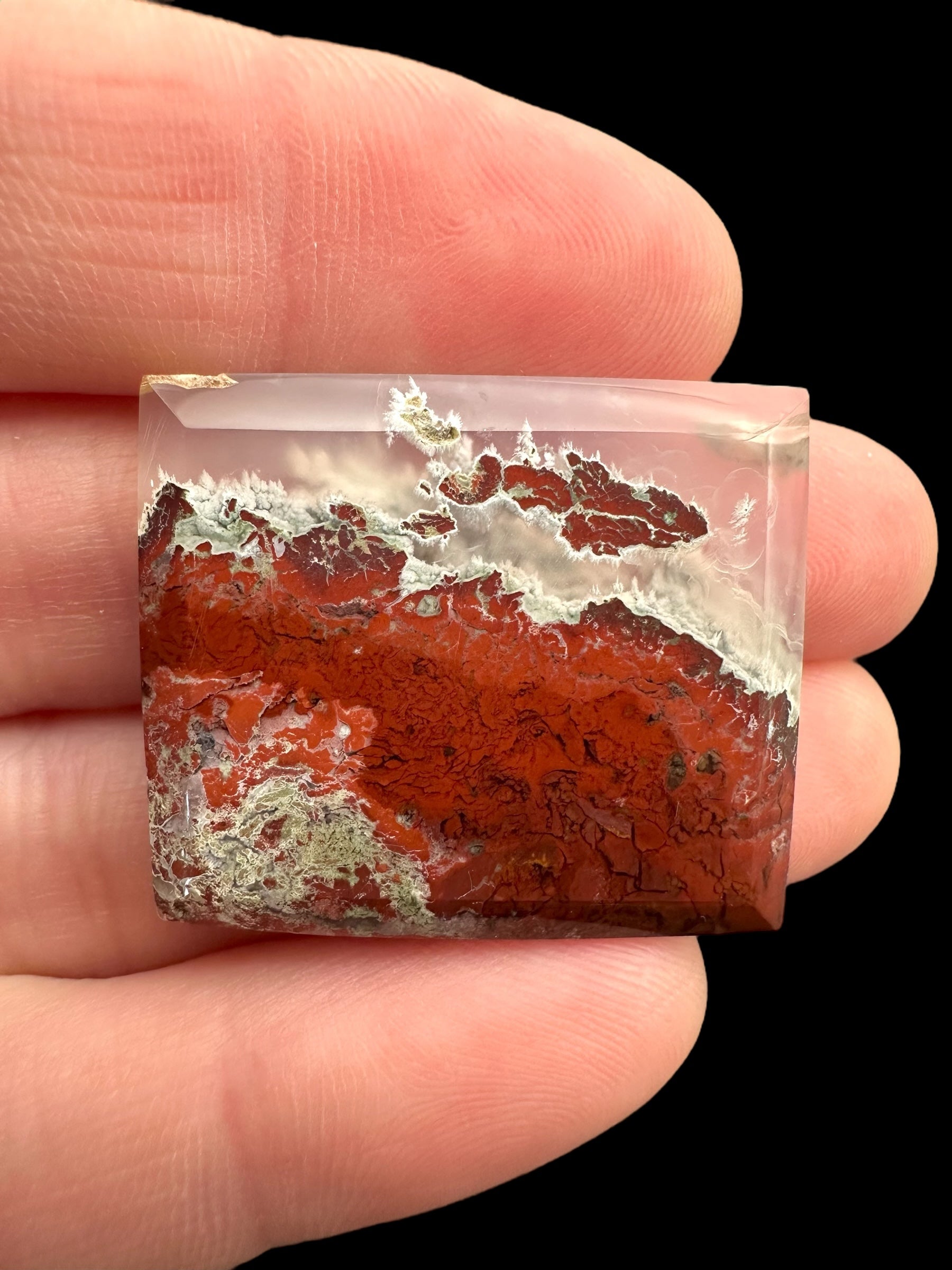 Moos agate cabochon – West Java, Indonesia