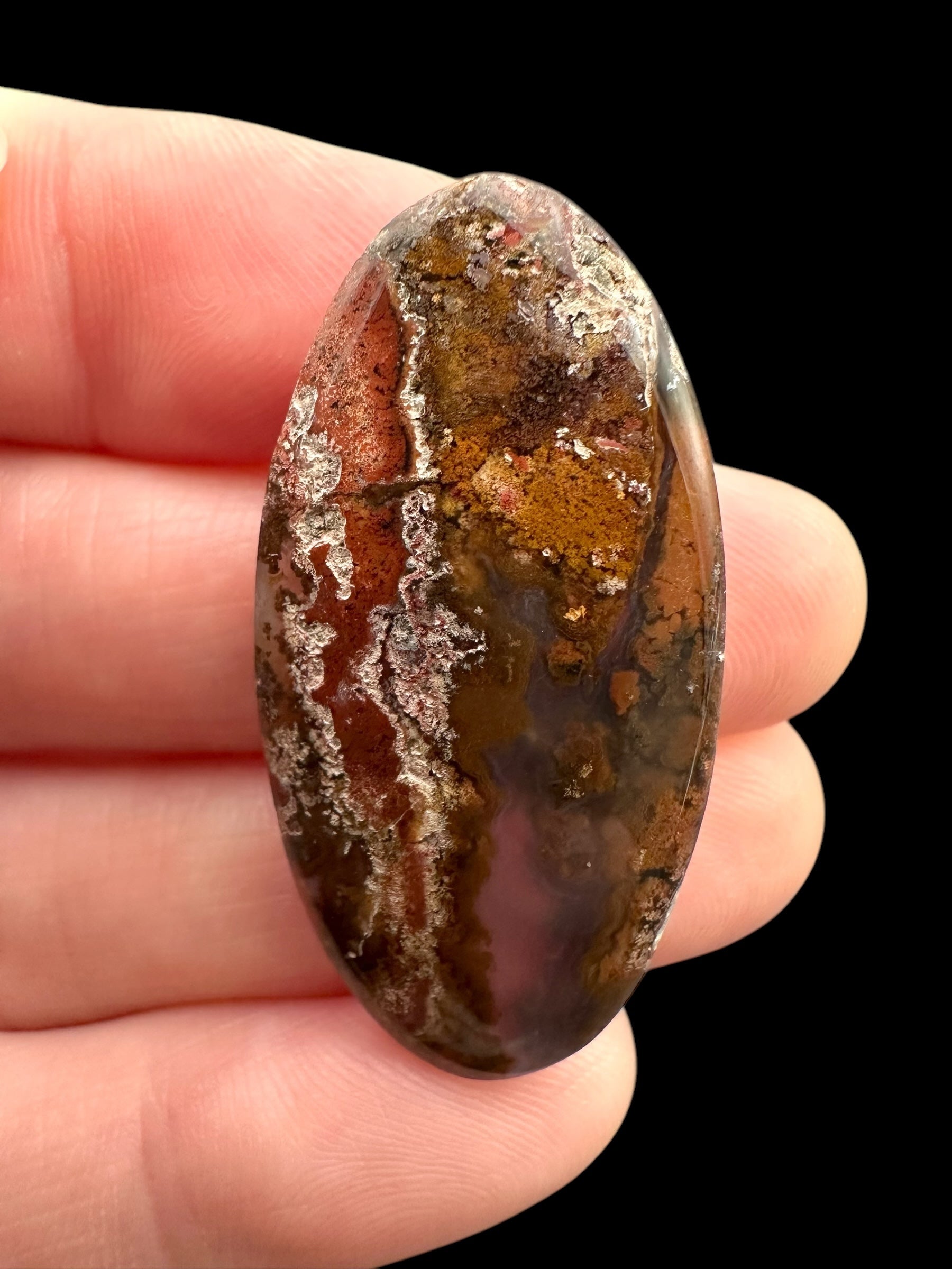 Moos agate cabochon – West Java, Indonesia
