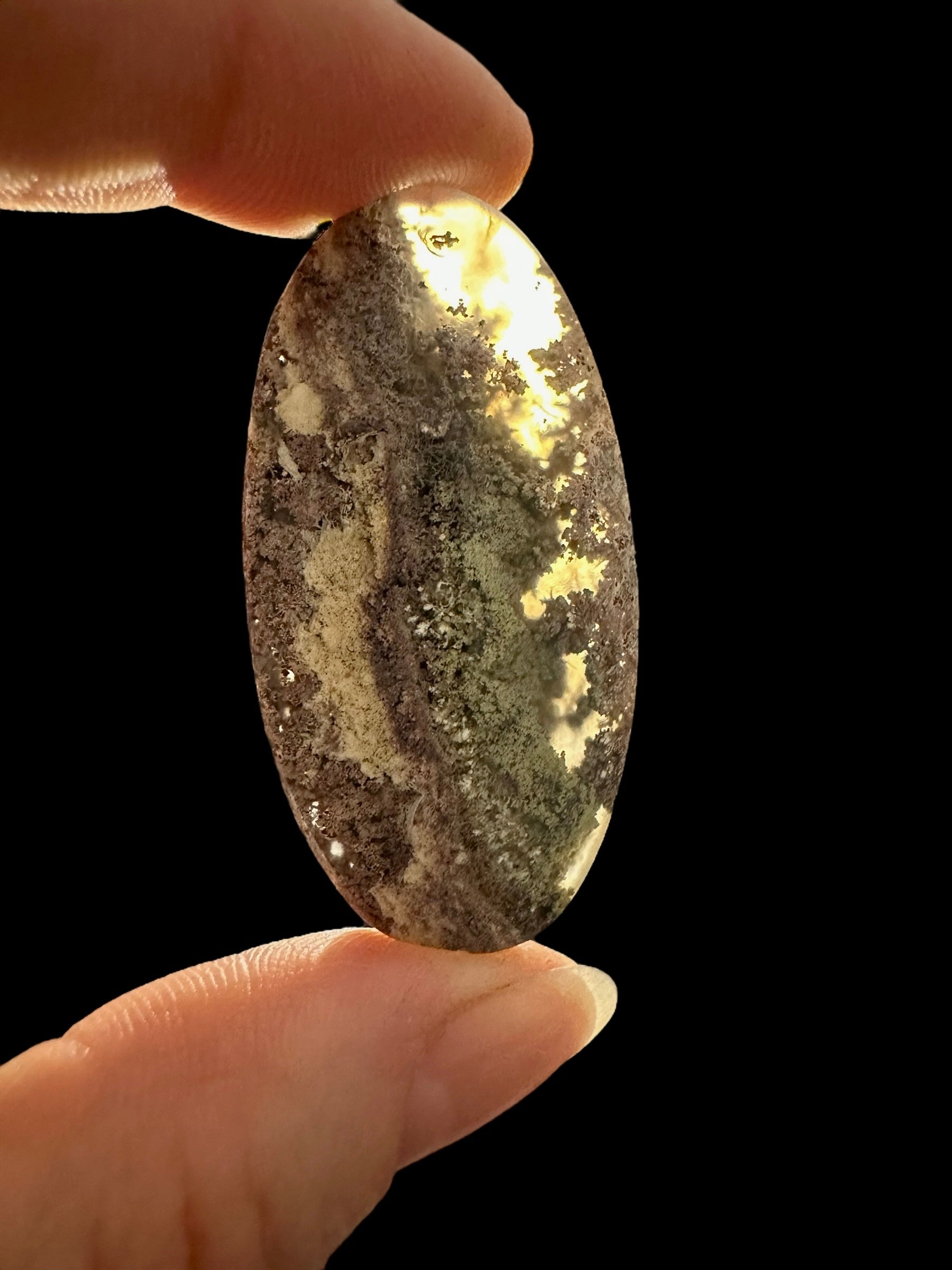 Moos agate cabochon – West Java, Indonesia - MECH80