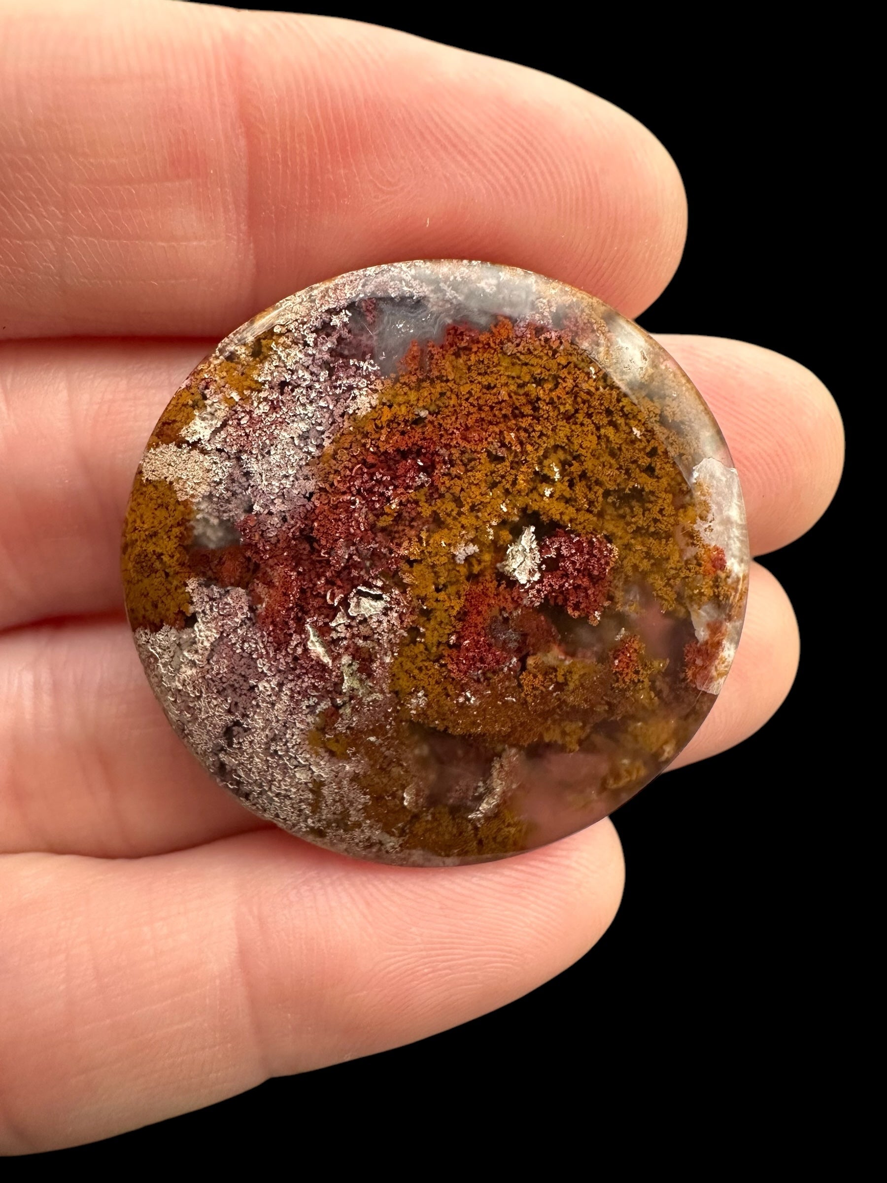 Moos agate cabochon – West Java, Indonesia