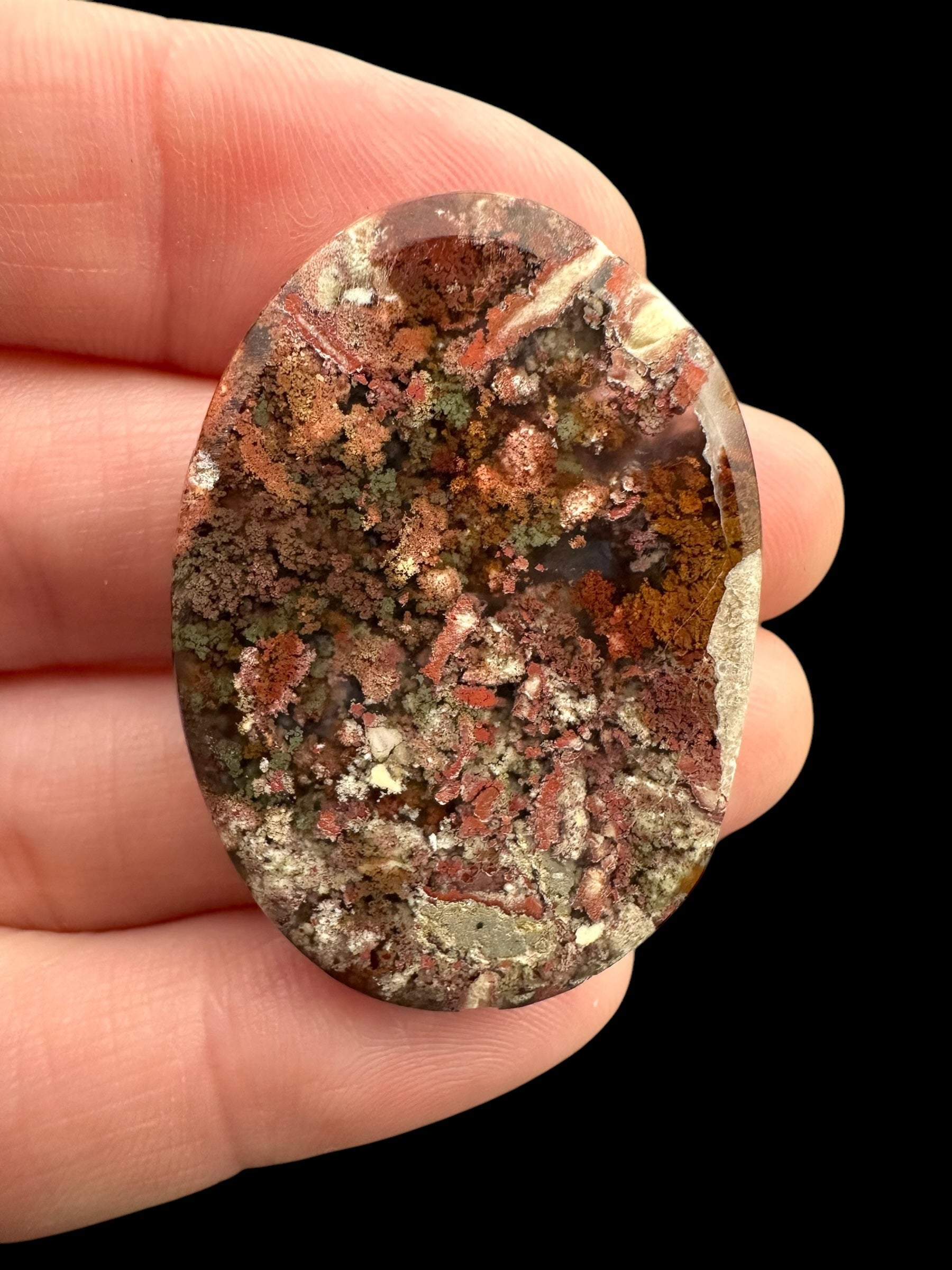 Moos agate cabochon – West Java, Indonesia - MECH82