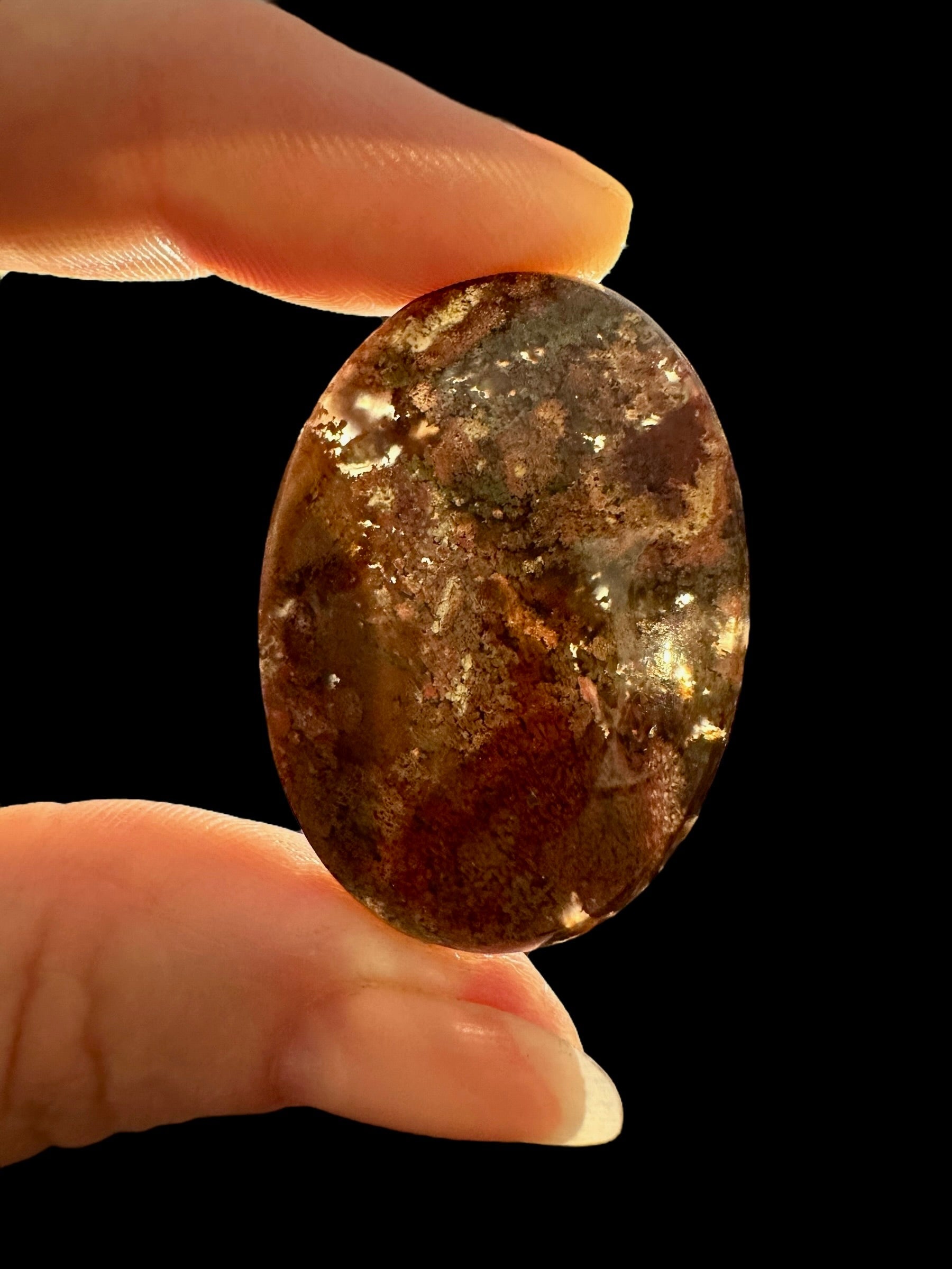 Moos agate cabochon – West Java, Indonesia - MECH82