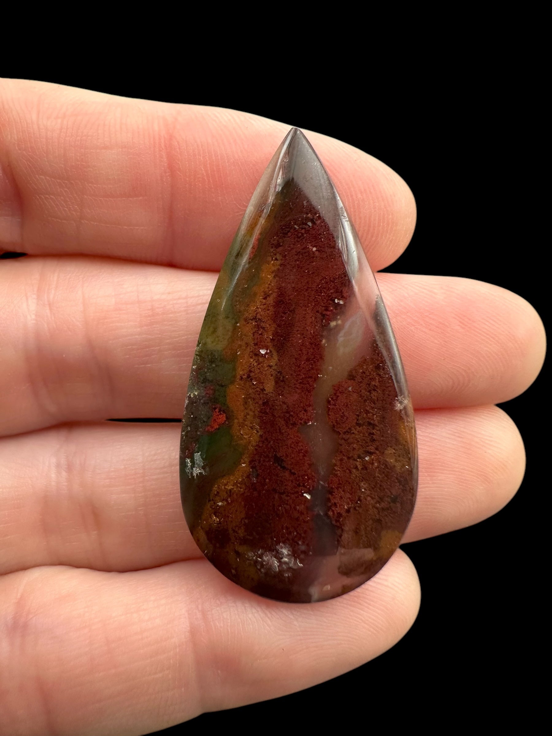 Moos agate cabochon – West Java, Indonesia