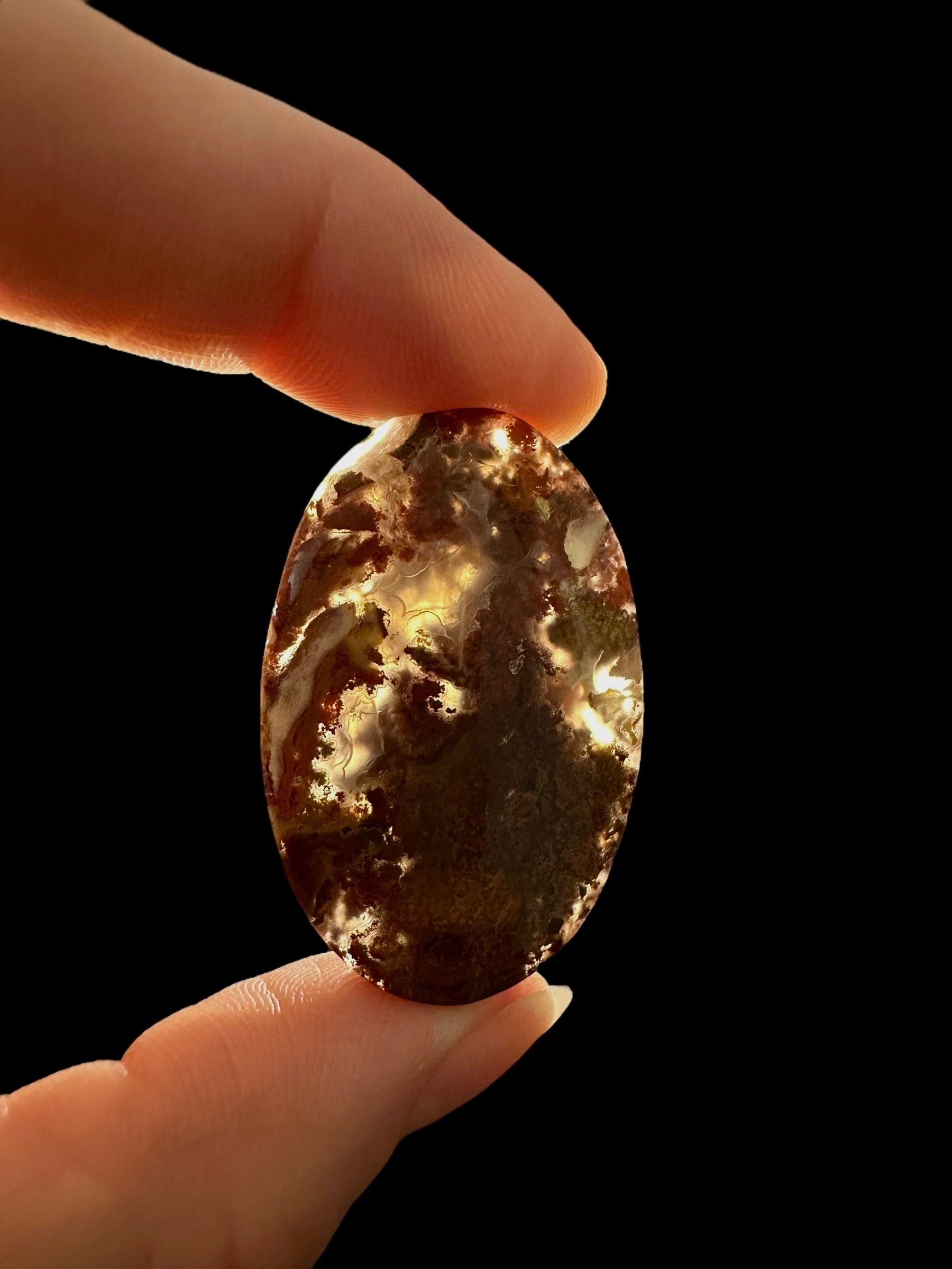 Moos agate cabochon – West Java, Indonesia - MECH89