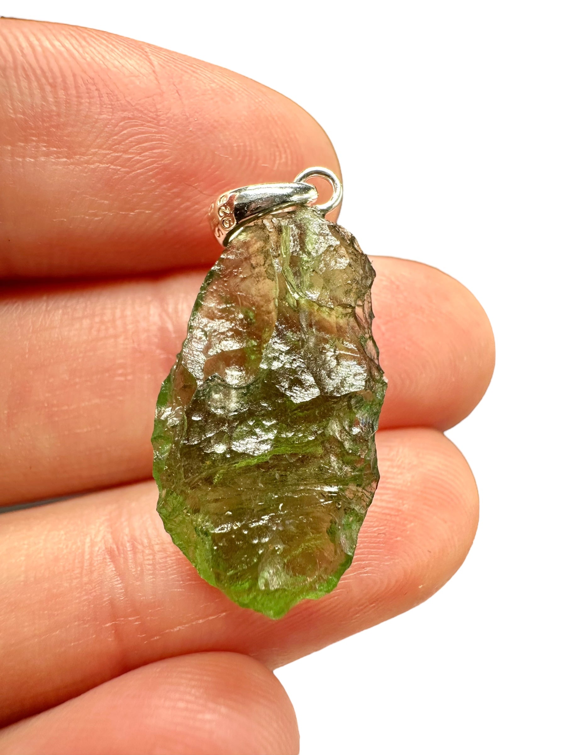 Silver moldavite pendant 2,3g - SP/V329