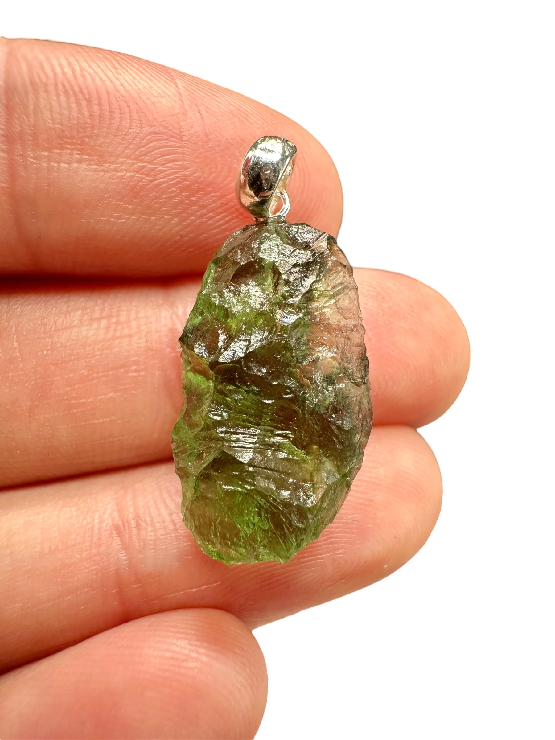 Silver moldavite pendant 2,3g