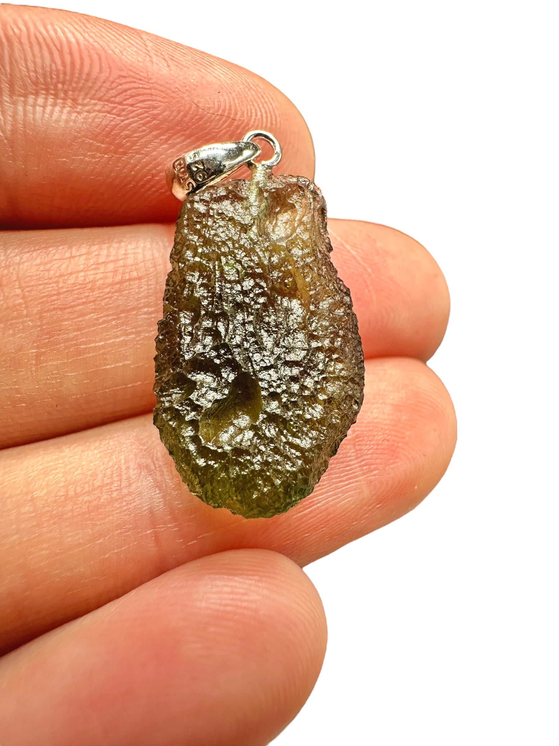 Silver moldavite pendant 2,3g - SP/V330