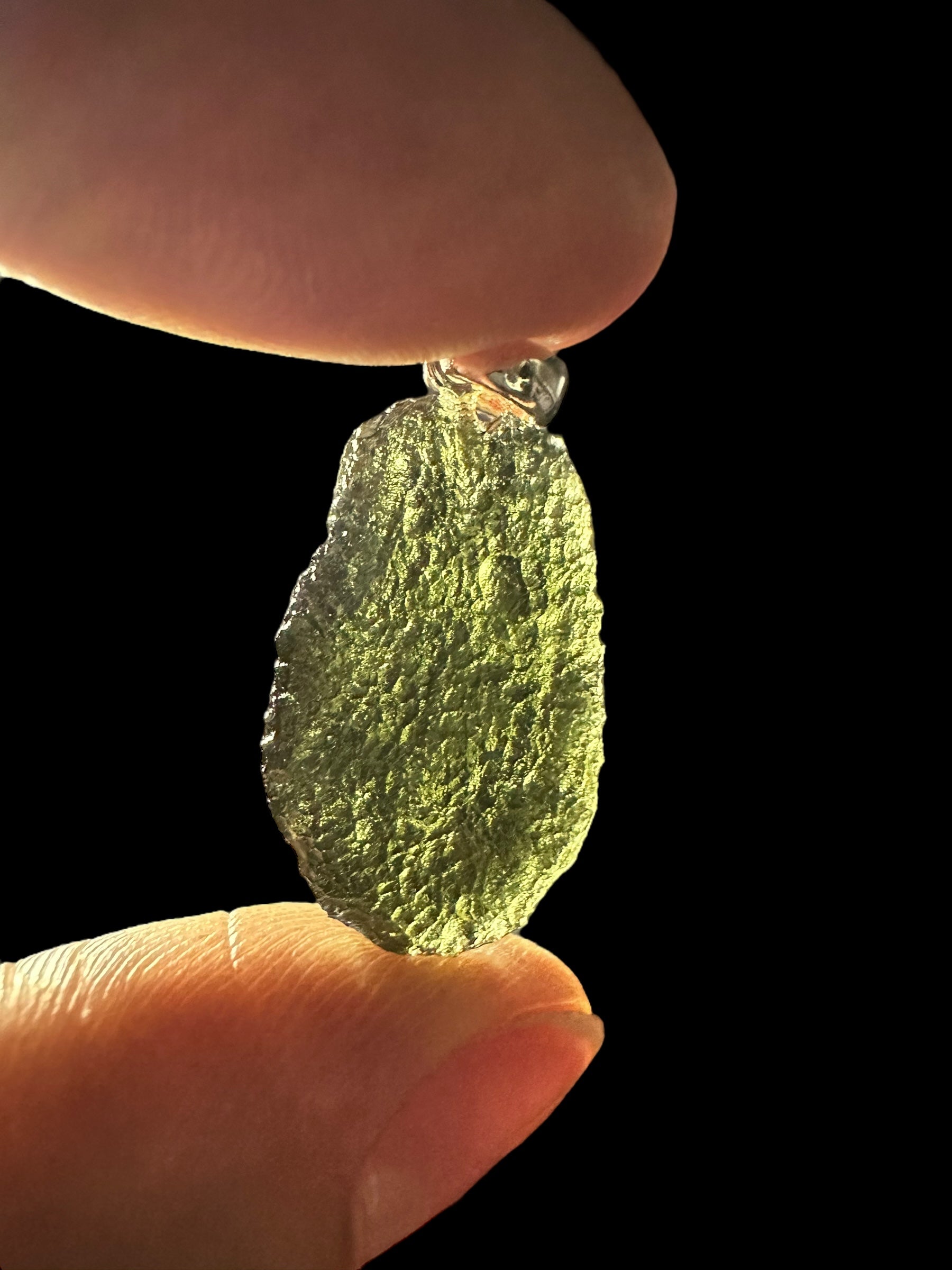 Silver moldavite pendant 2,3g - SP/V330