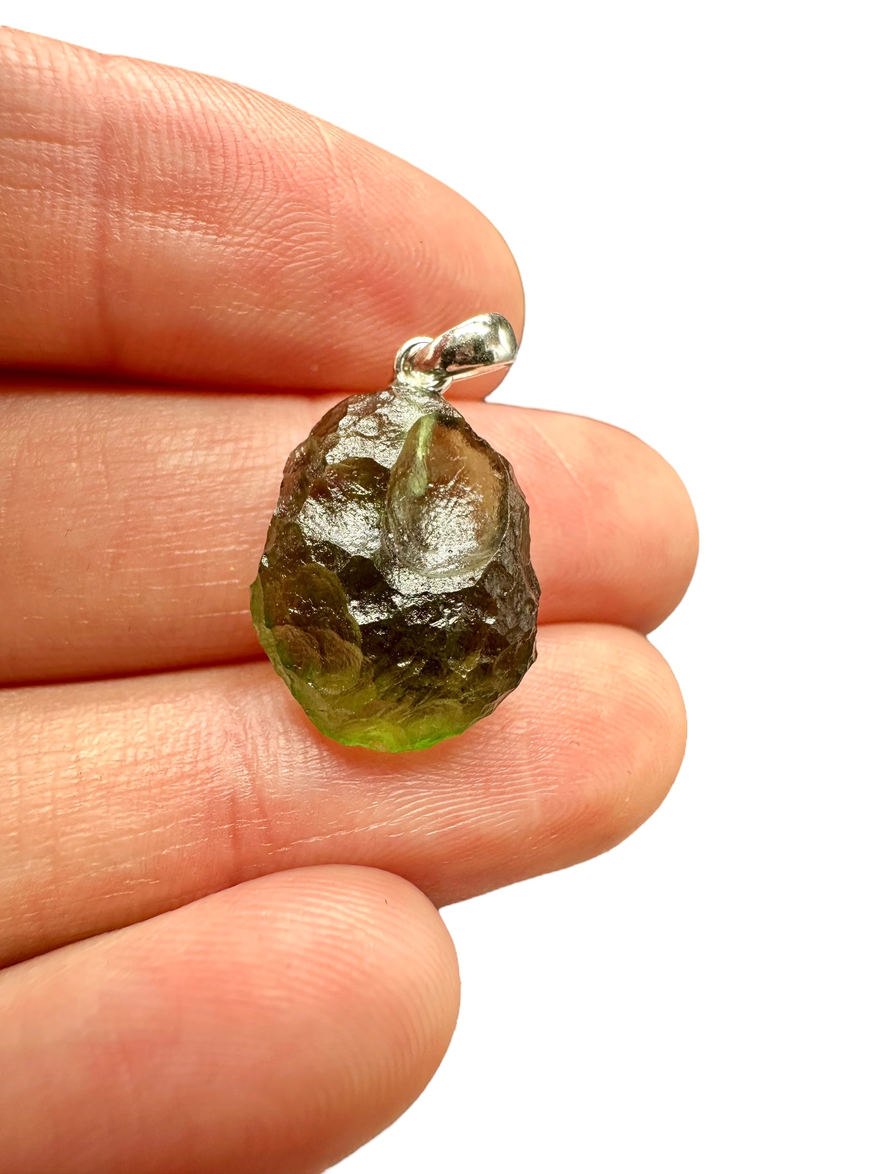 Silver moldavite pendant 2g - SP/V333
