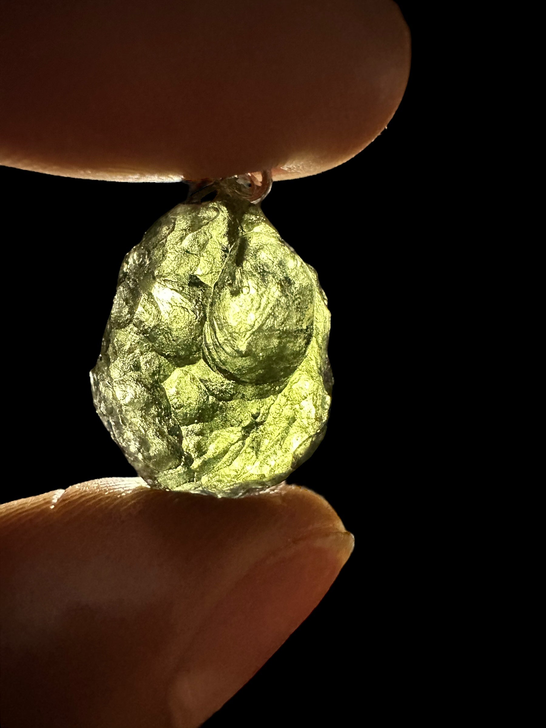 Silver moldavite pendant 2g - SP/V333