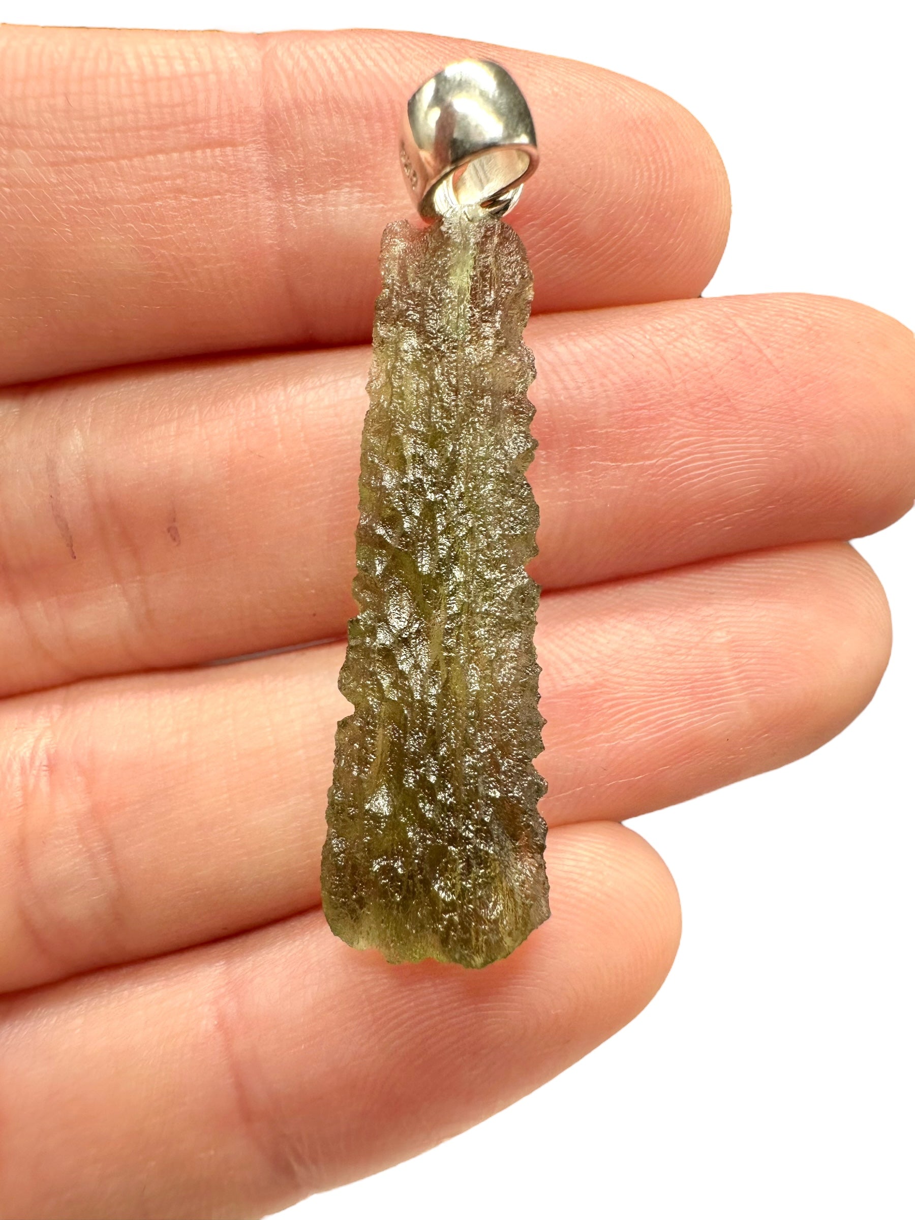 Silver moldavite pendant 2,7g - SP/V336