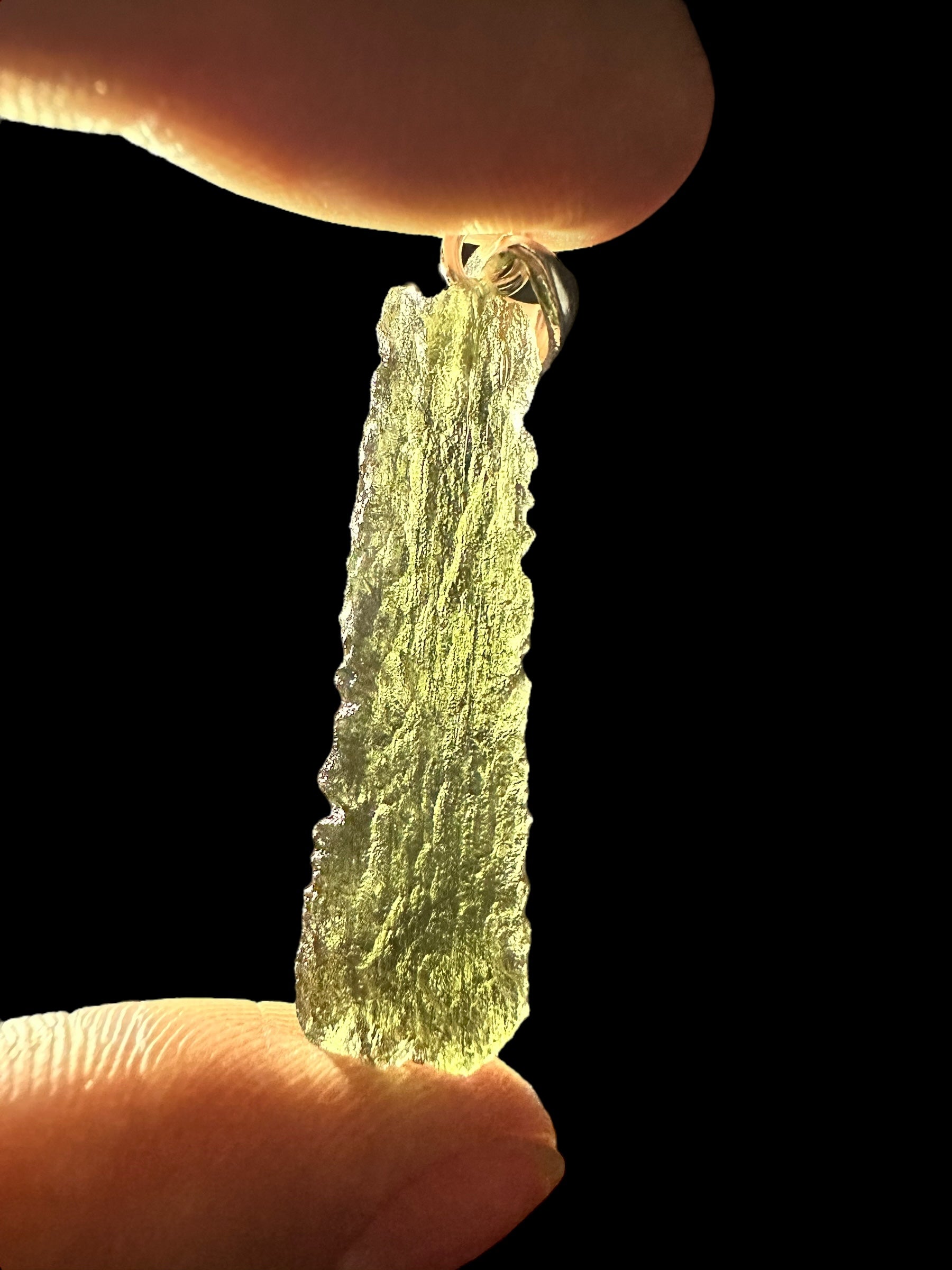 Silver moldavite pendant 2,7g - SP/V336