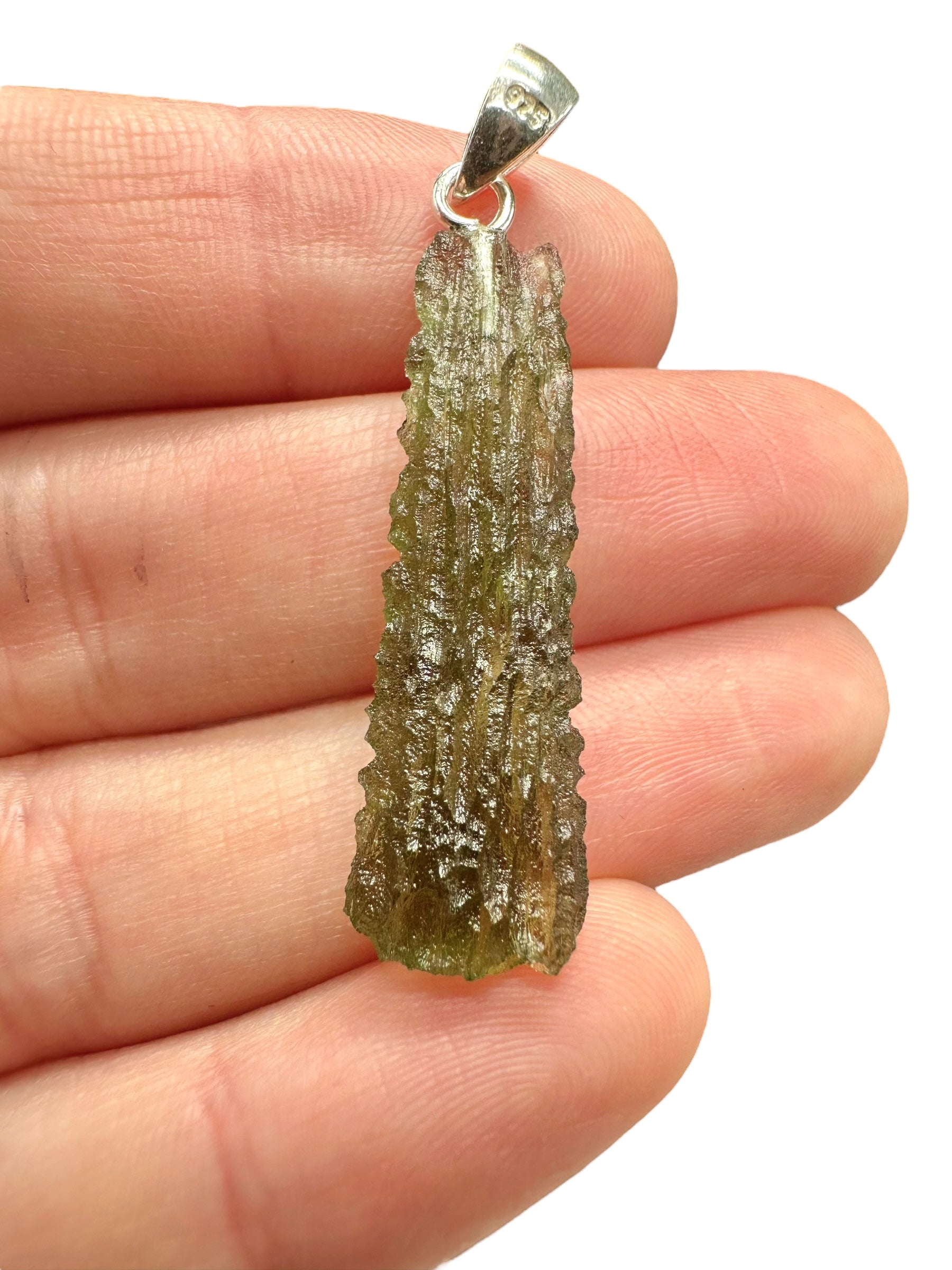 Silver moldavite pendant 2,7g