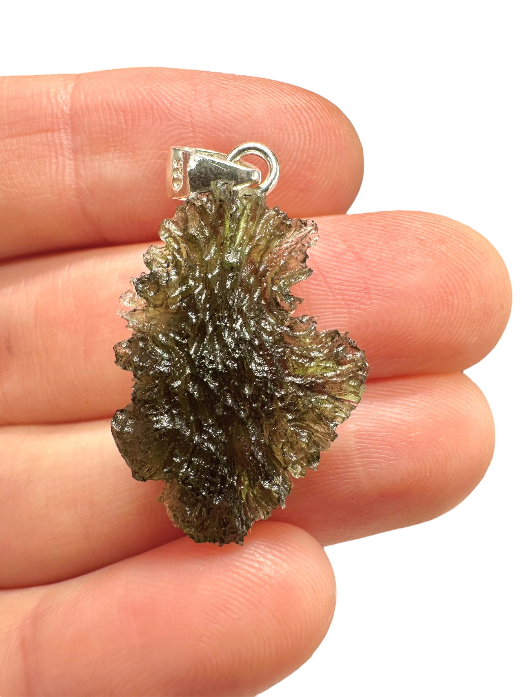Silver moldavite pendant 2,6g - SP/V338