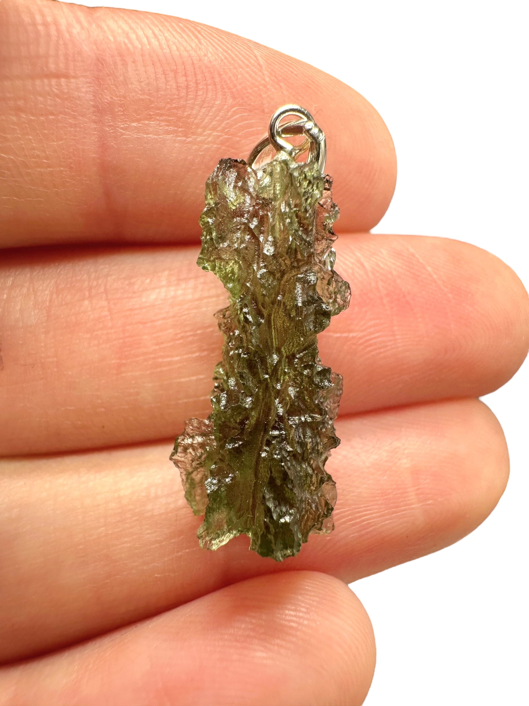 Silver moldavite pendant 1,8g - SP/V339