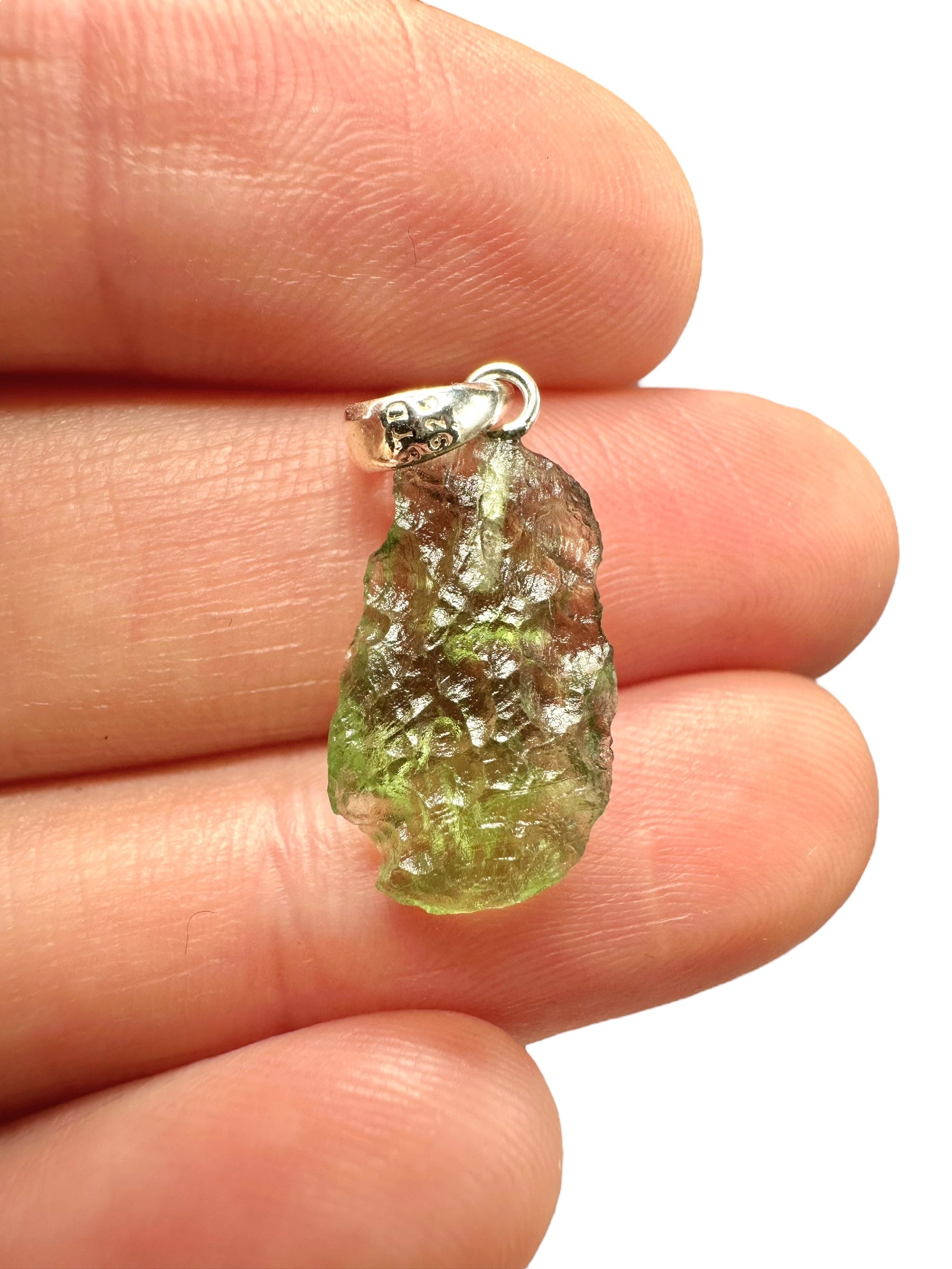 Silver moldavite pendant 1g - SP/V340