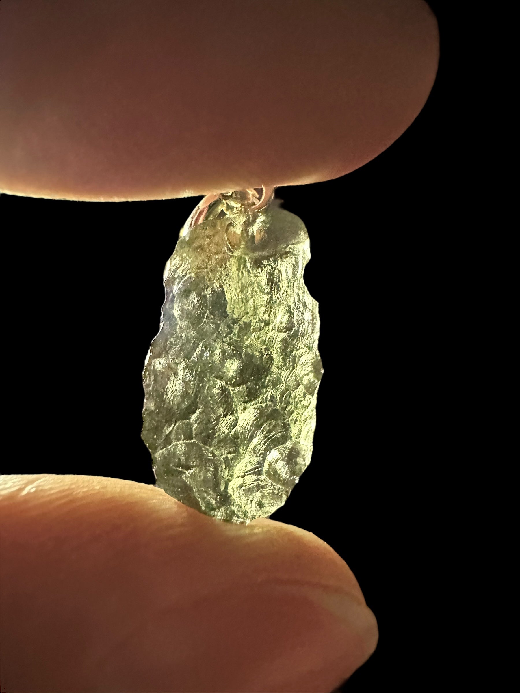 Silver moldavite pendant 1g - SP/V340